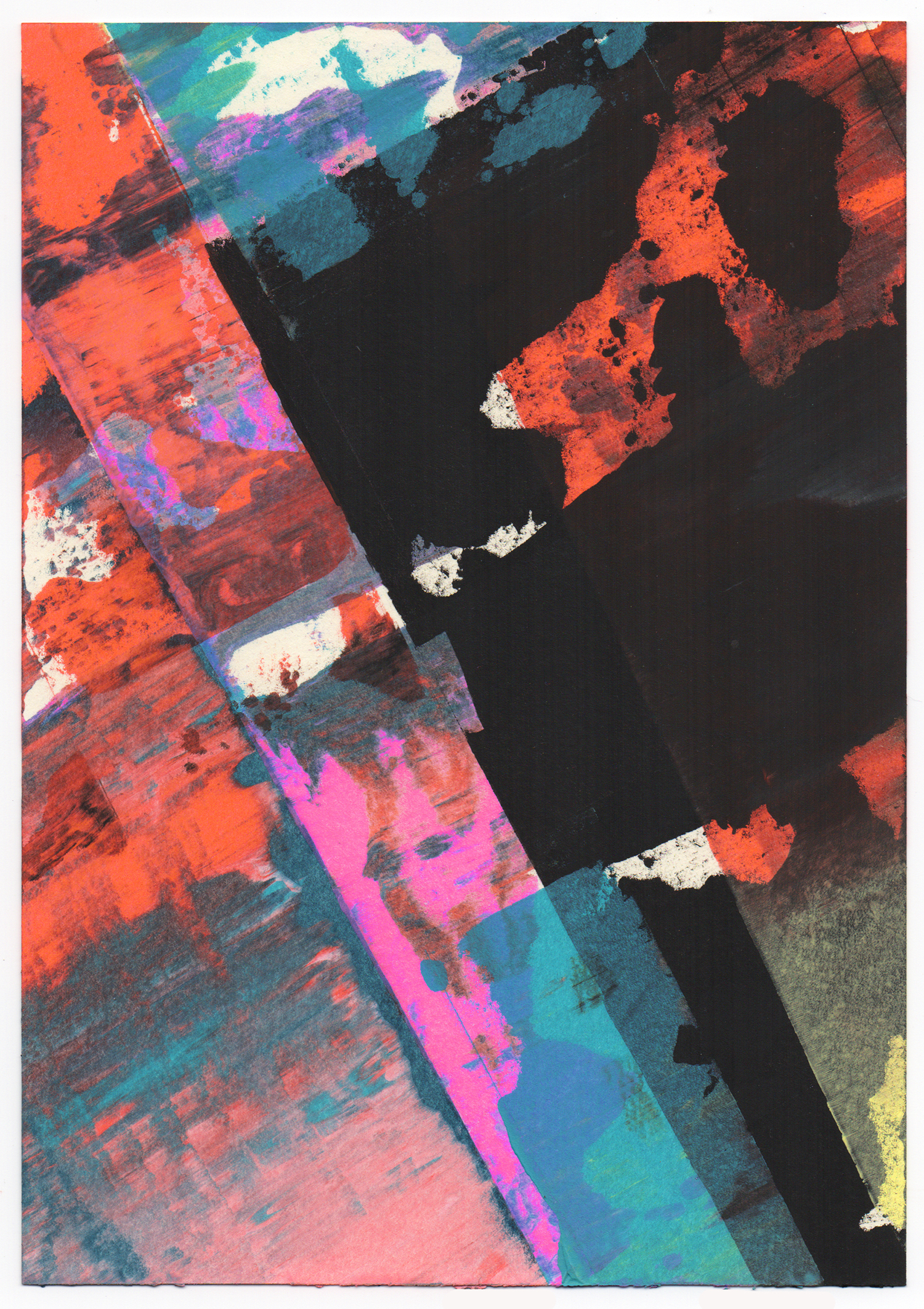 Untitled 370, 2017, Acrylic on paper, 21x14.8cm