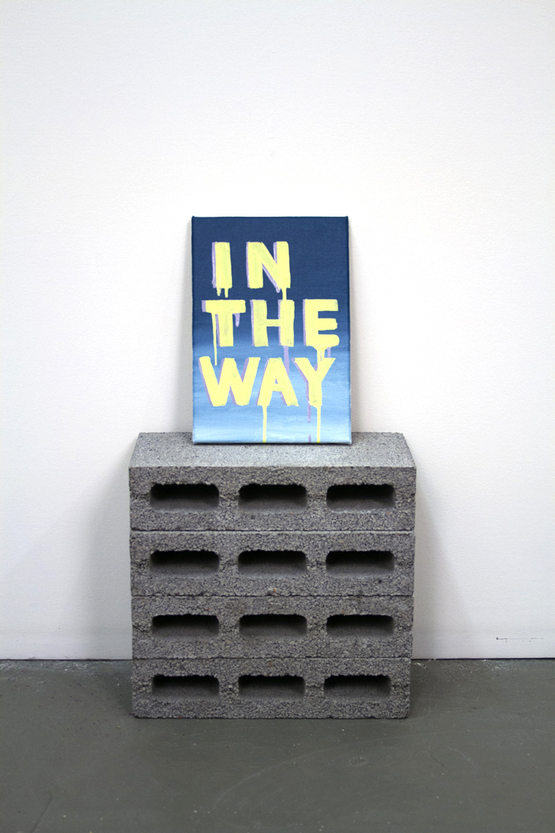  Obstruction Painting 2 (In the Way), 2018, 9"x13". Oil on linen