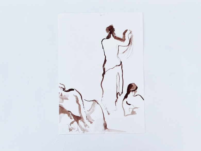 After Chavannes / 9 x 12" / Watercolor on paper