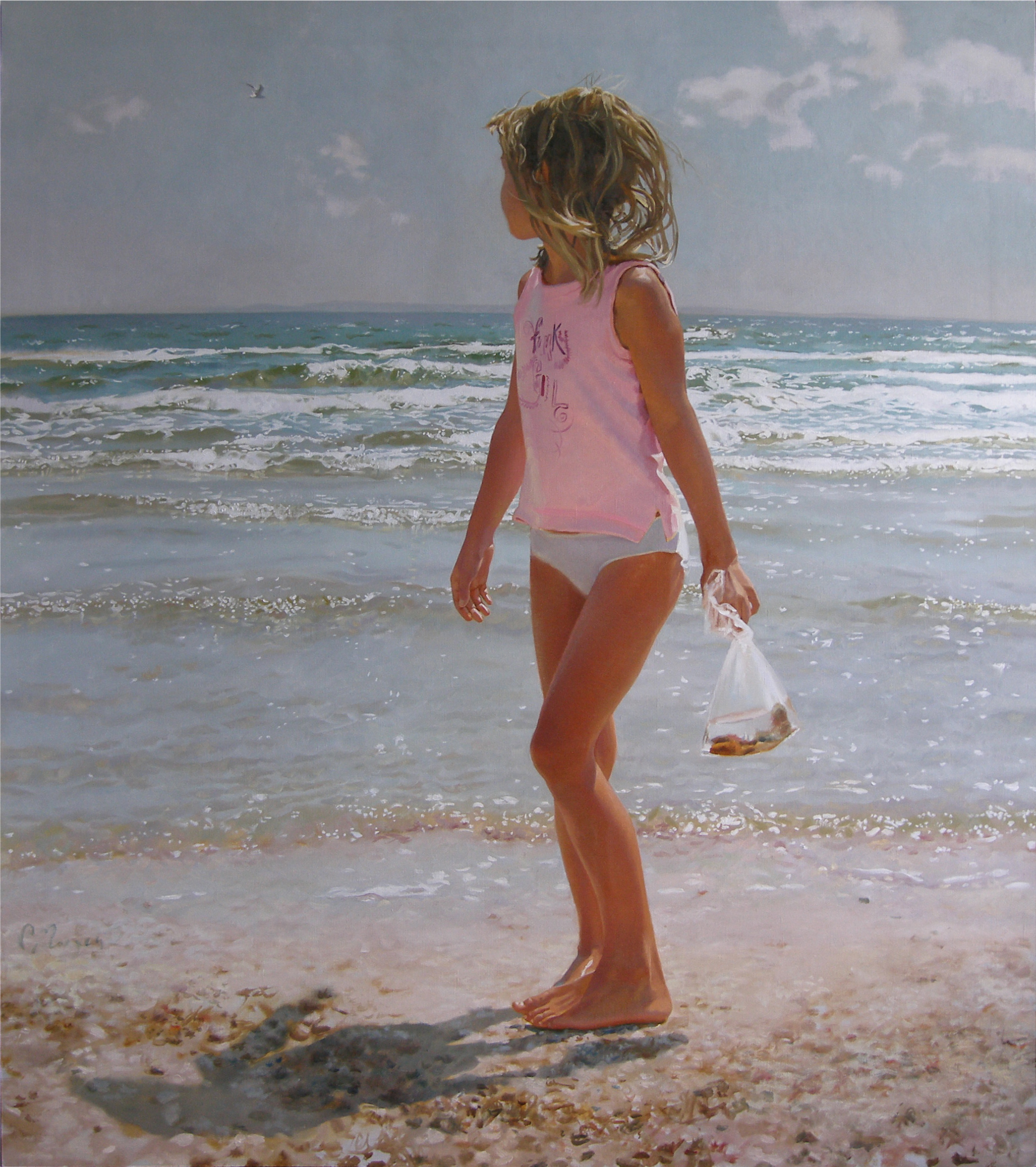 "Playing with shadow", 2012, oil on canvas, 160 x 140 cm