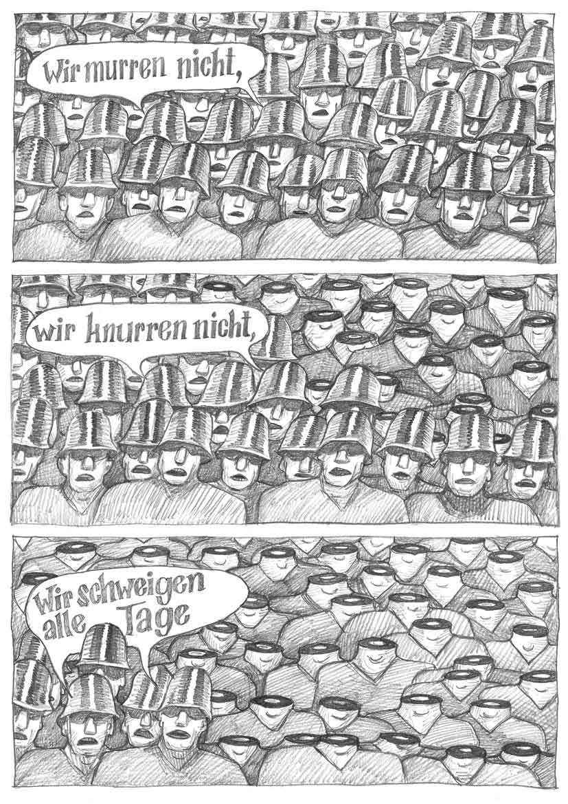 Soldaten singen vom Kriege, Hugo Ball Totentanz 1916