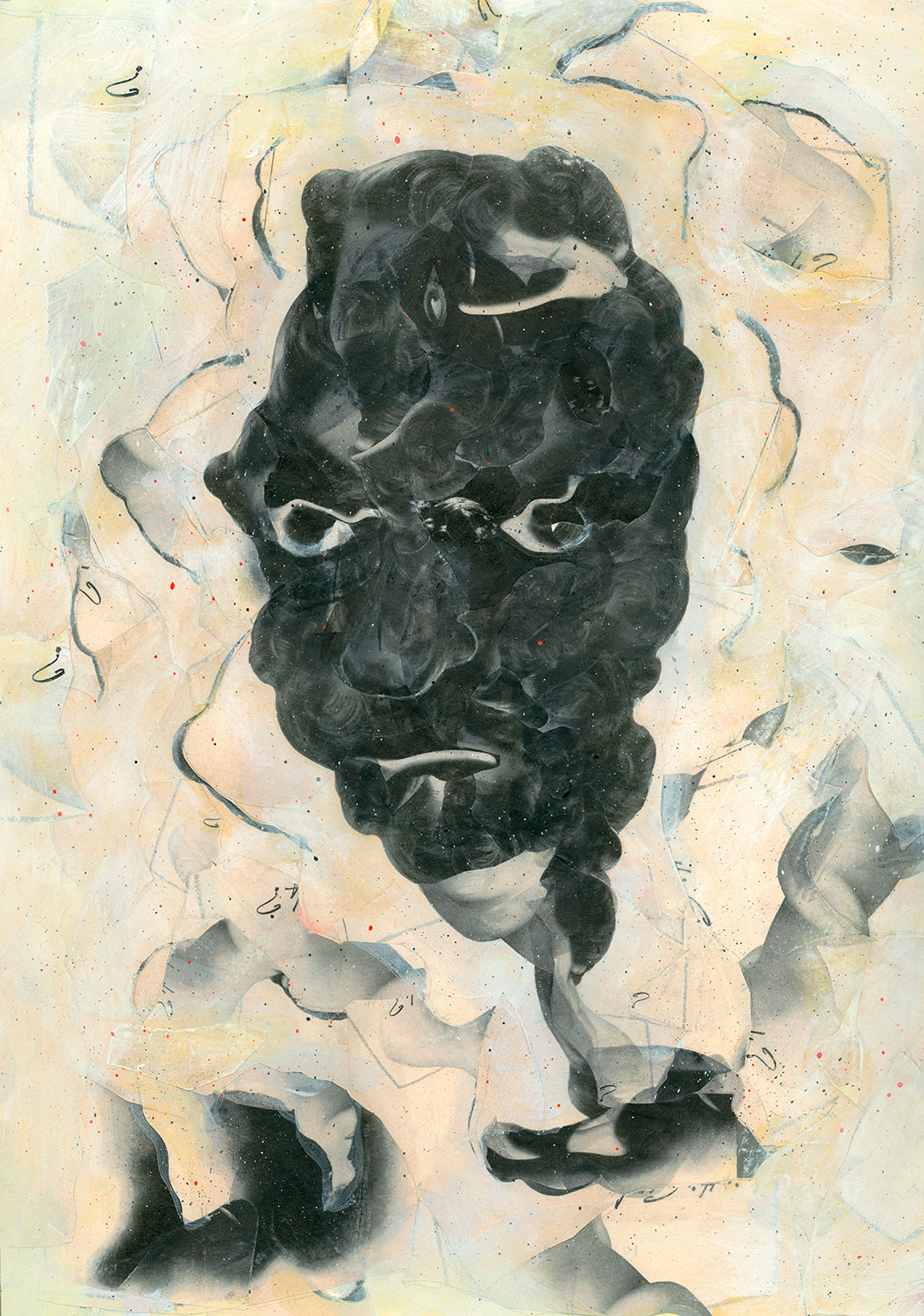 Small Questionable Identity, 2020 Inkjet print on Arches paper mounted on museum board with hand embellishments, edition of 10, 18 ½ x 14 ½ in.