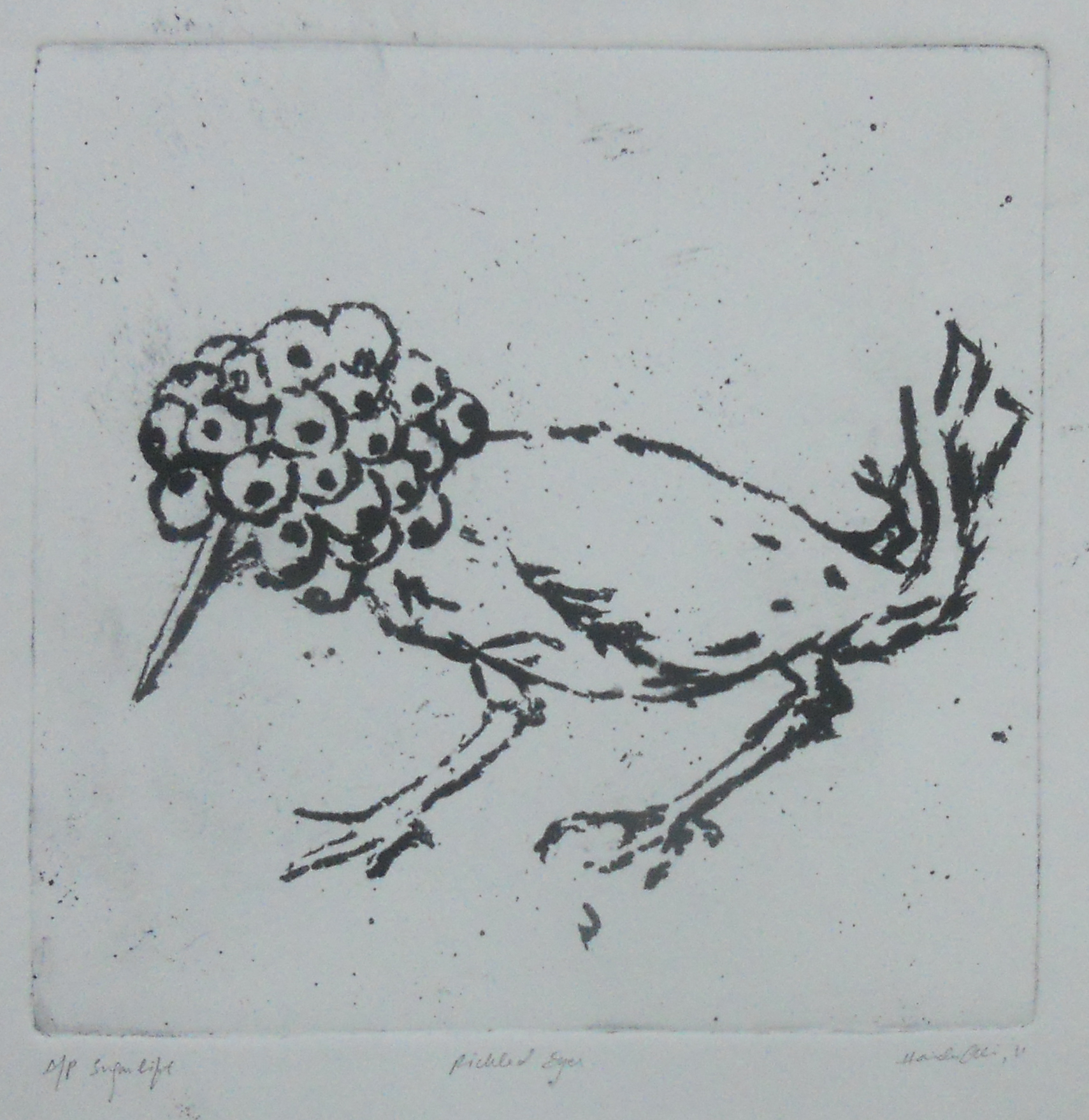Pickled eyes. Etching on paper, 25cm x 25cm, 2010