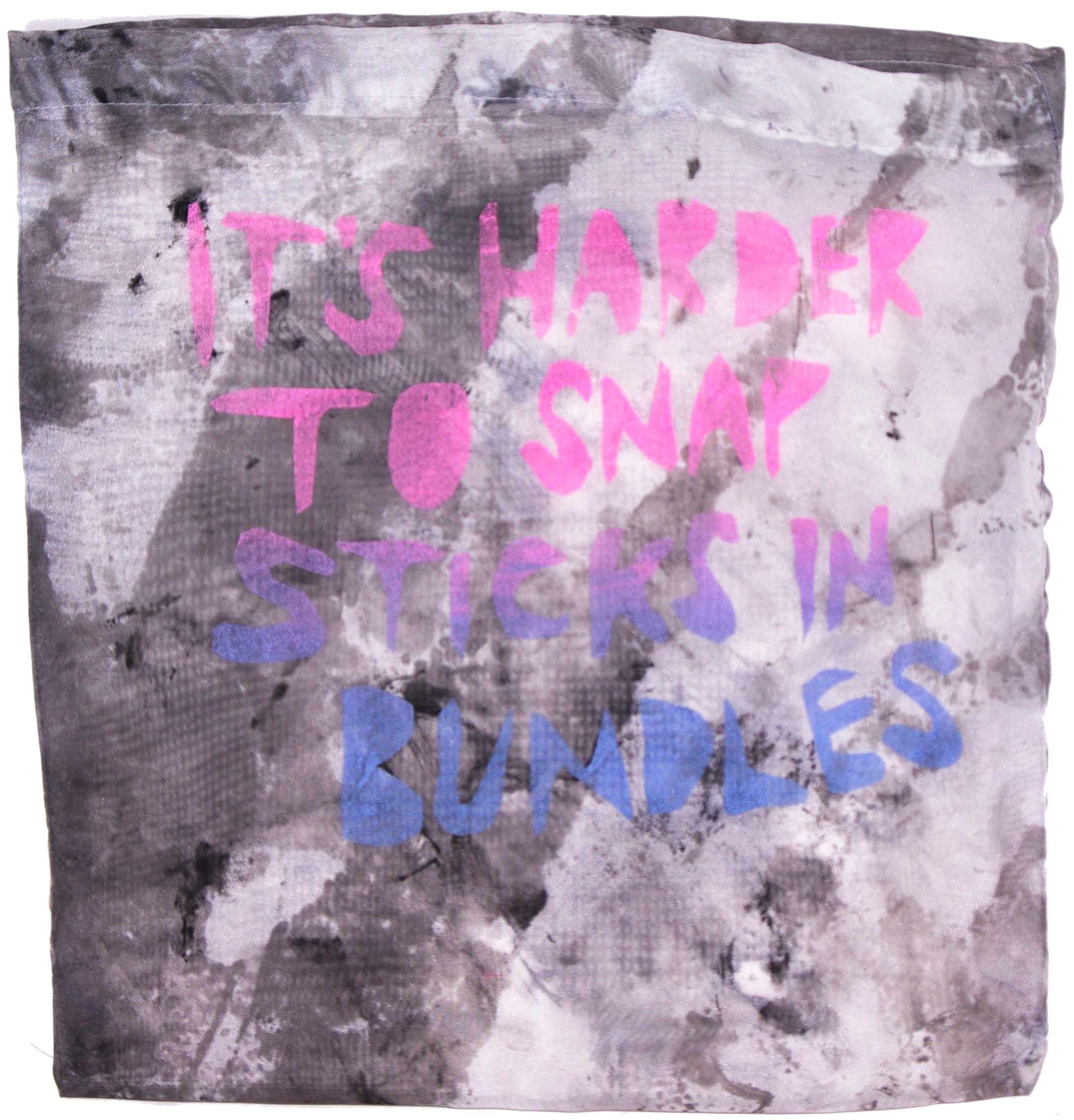 Its hard to snap sticksPrinted on gauze bag