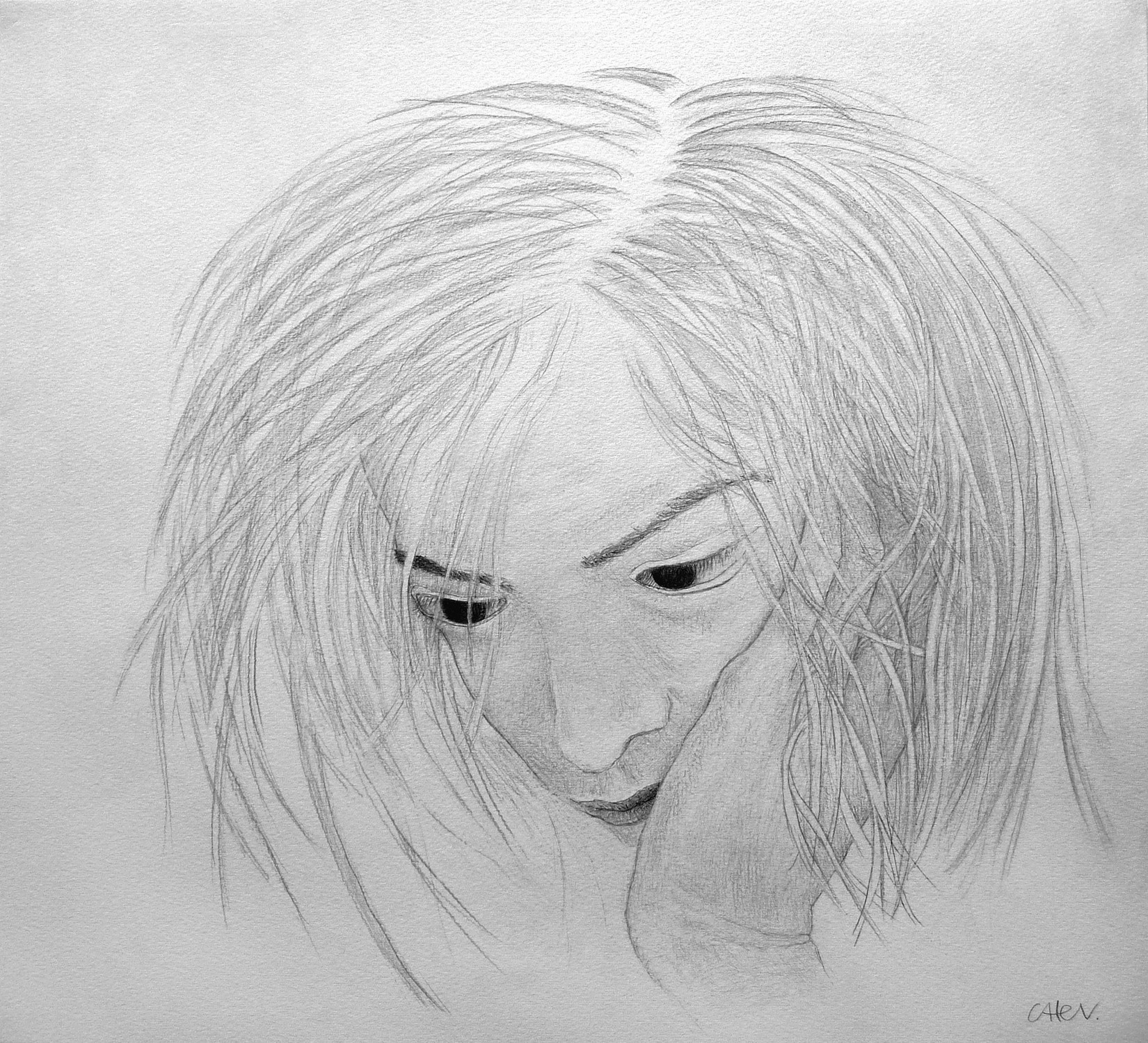 Can I show you my face, potlood op papier, 50 x 55 cm, 2011 [privécollectie]