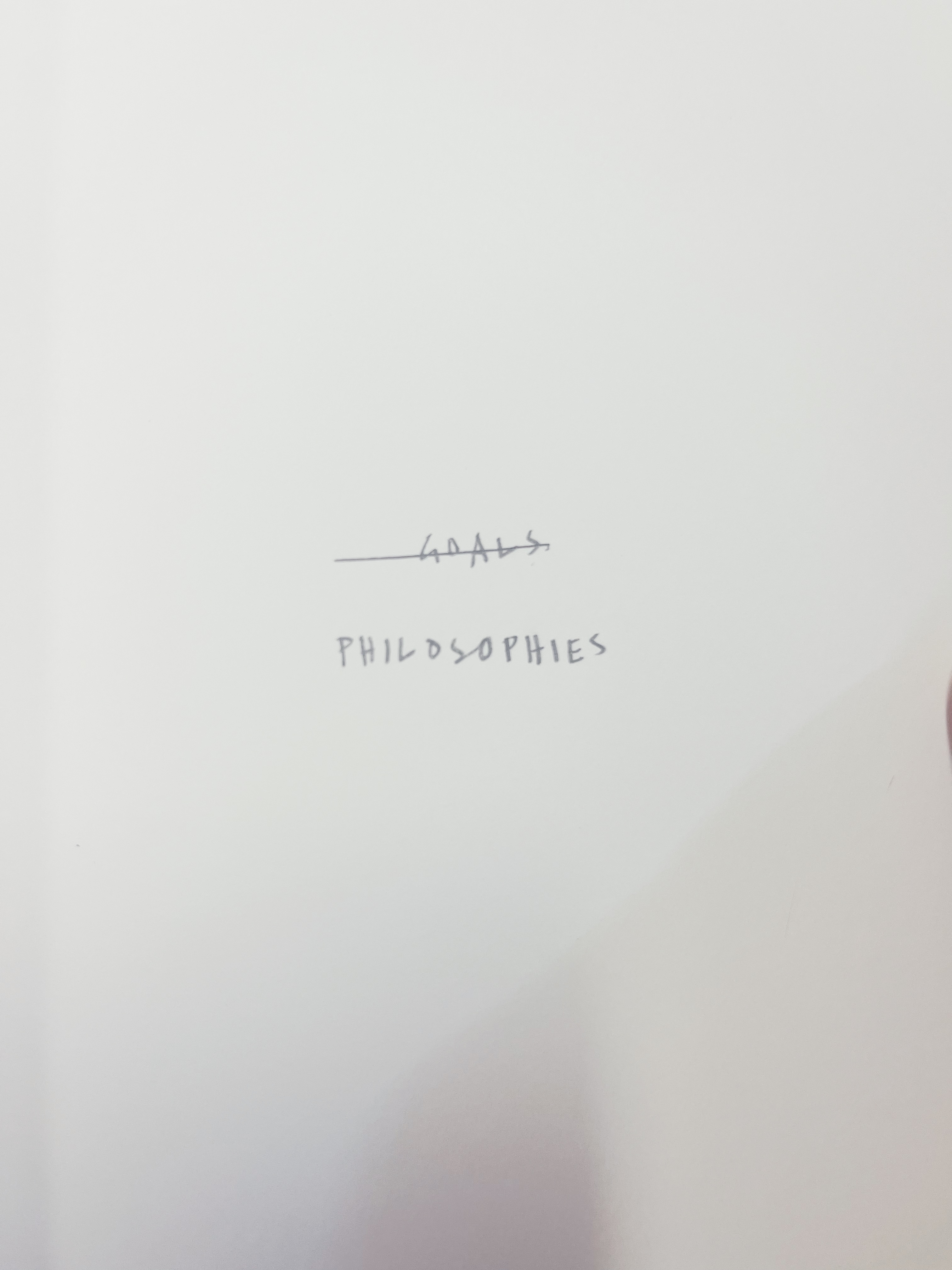 I think having philosophies makes happier than having goals Zurich 2024