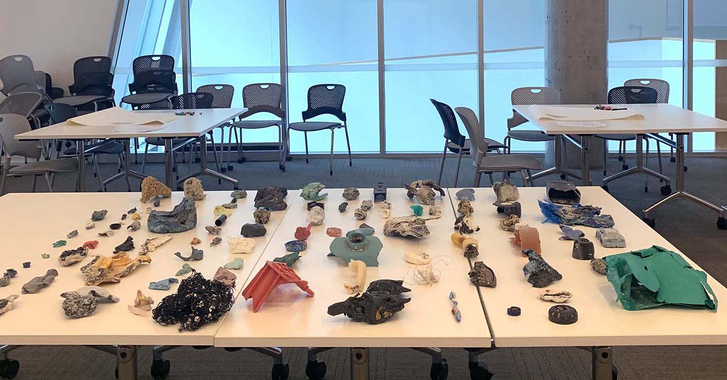 FIGURE 52 Workshop setup was comprised of a viewing area where all 98 warped plastics were displayed.