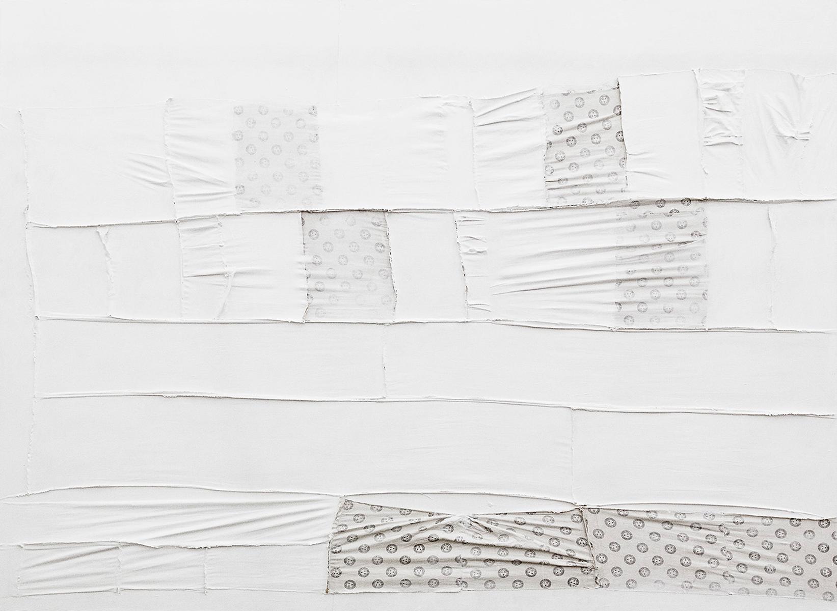 Turiya Magadlela, Langalibalele (2013) | Cotton sheeting, correctional service issue sheeting and wood, 250 x 183.5 x 5 cm