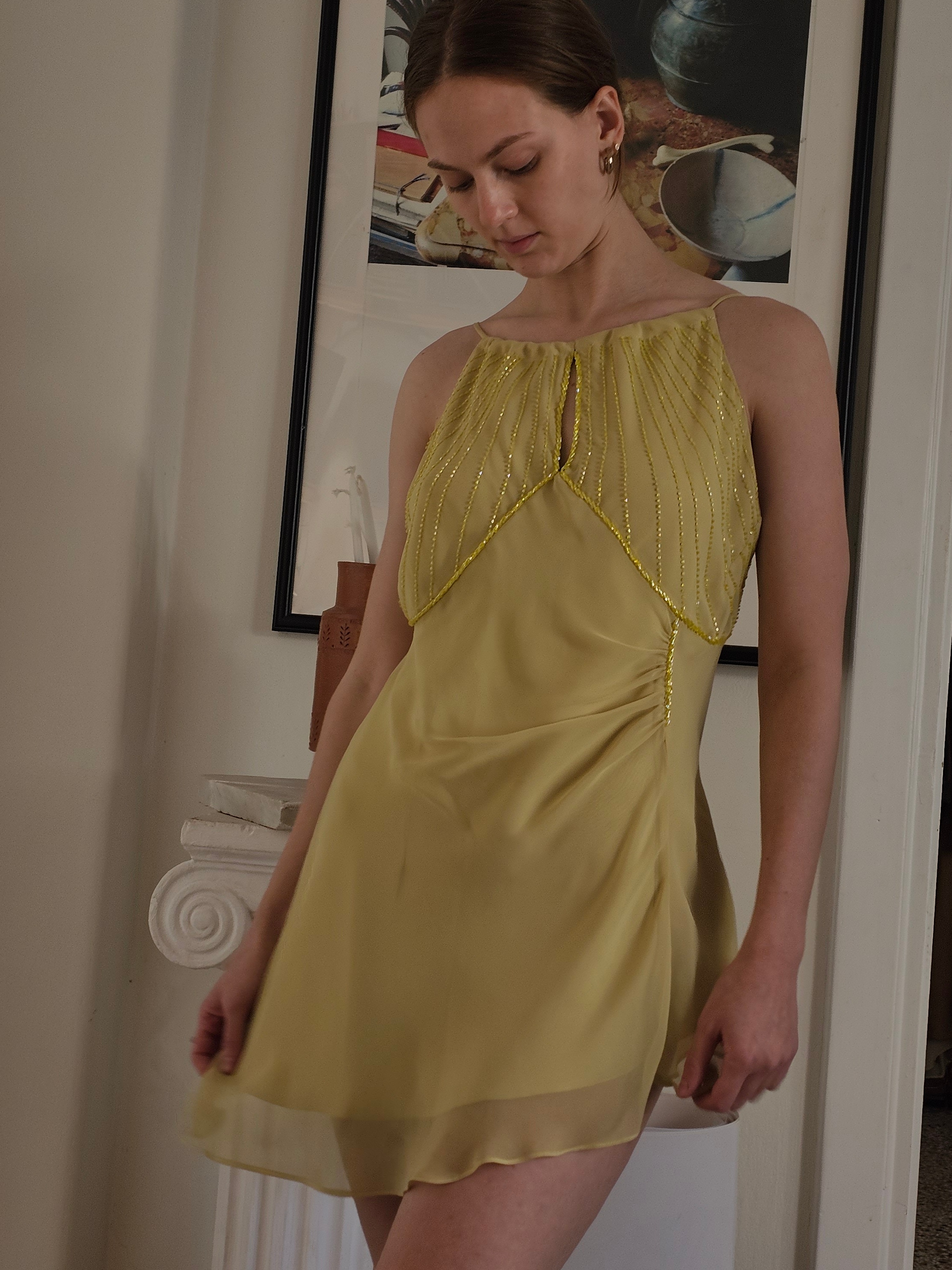 MONET LIME MINI DRESS 