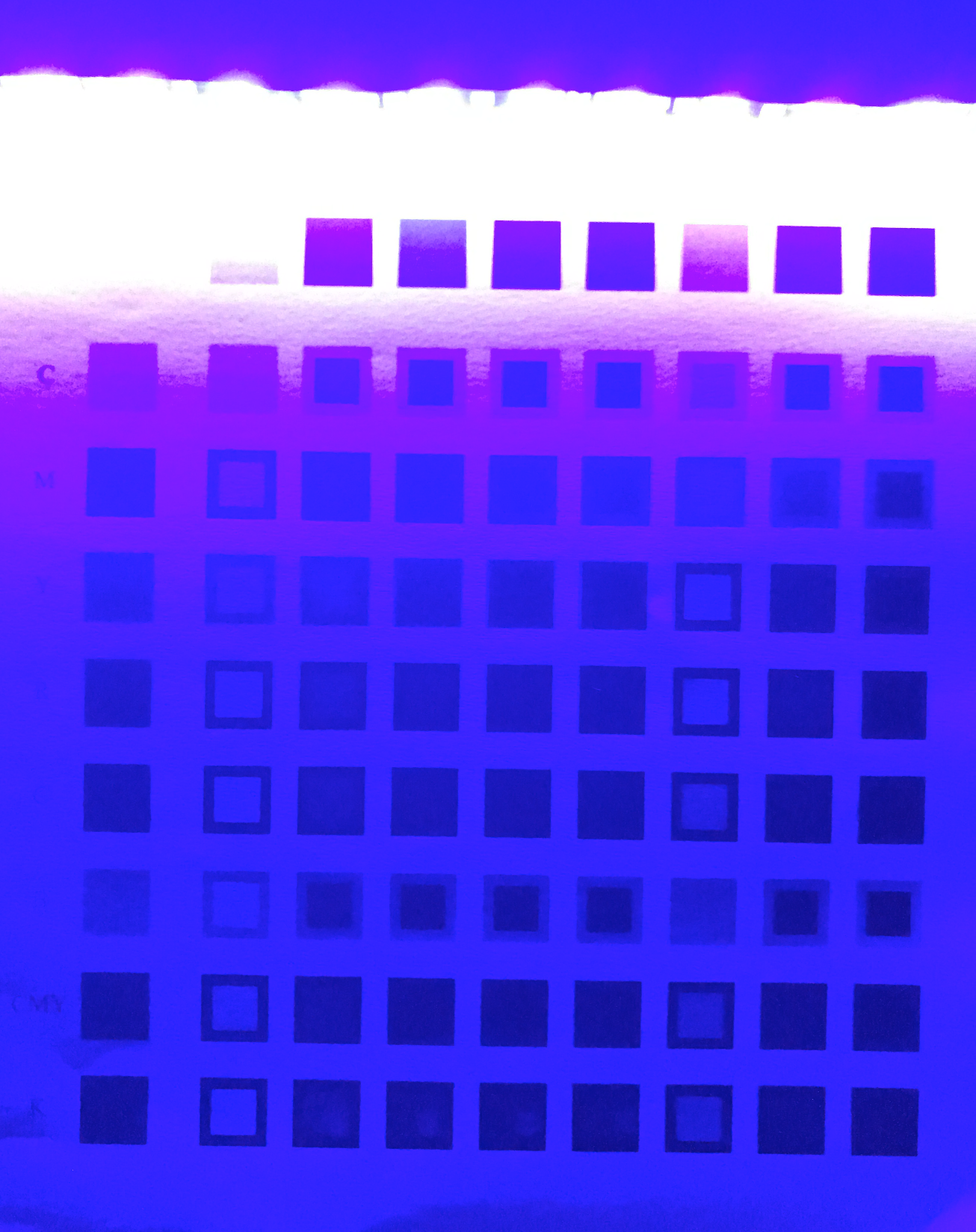 under blue light