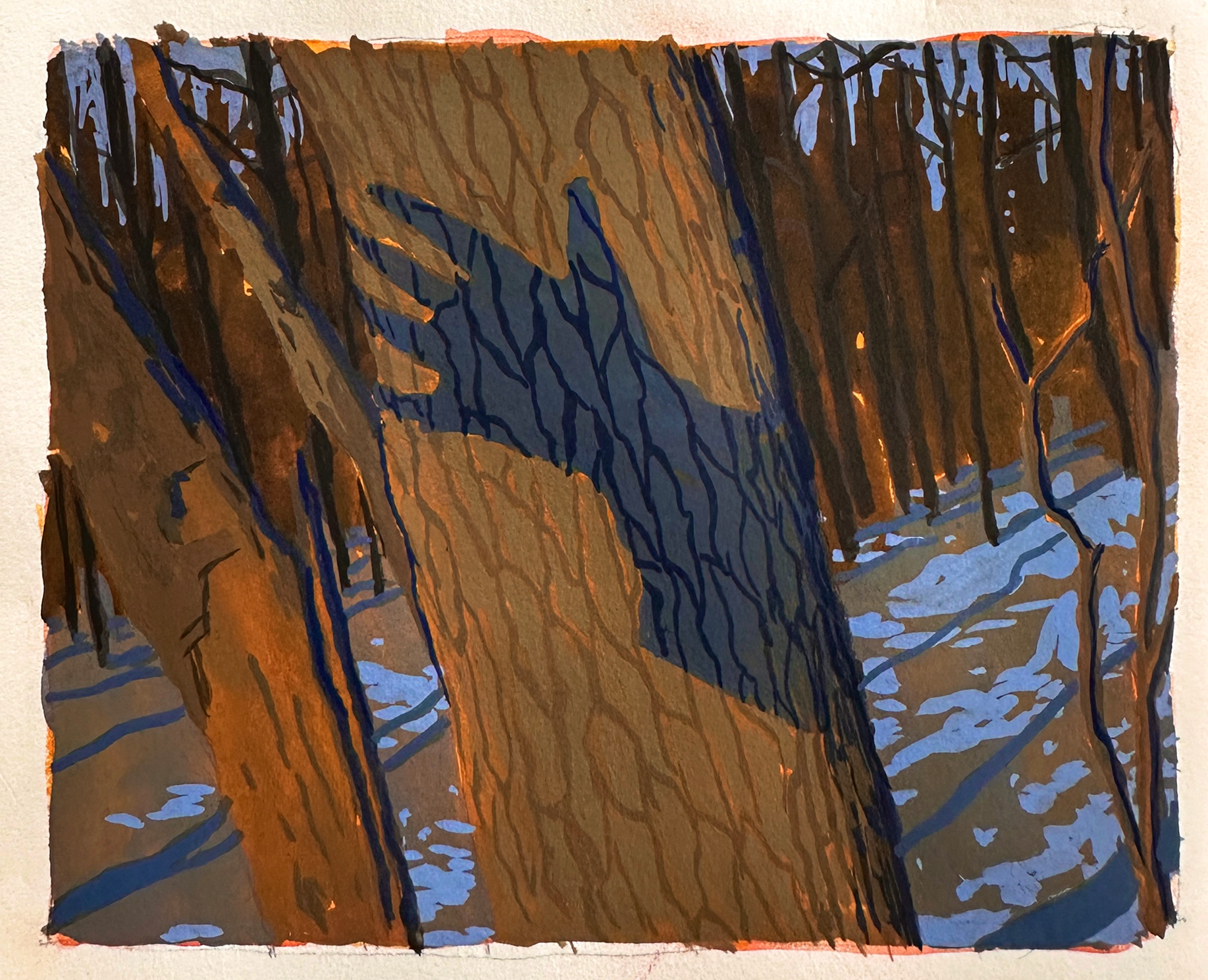 Silence study, 2025, gouache