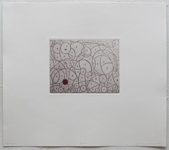 Fronteras, 2019 Digital print, and etching Image size: 5 1/8” x 6 5/8” Paper size: 13 3/8” x 15 ½” 