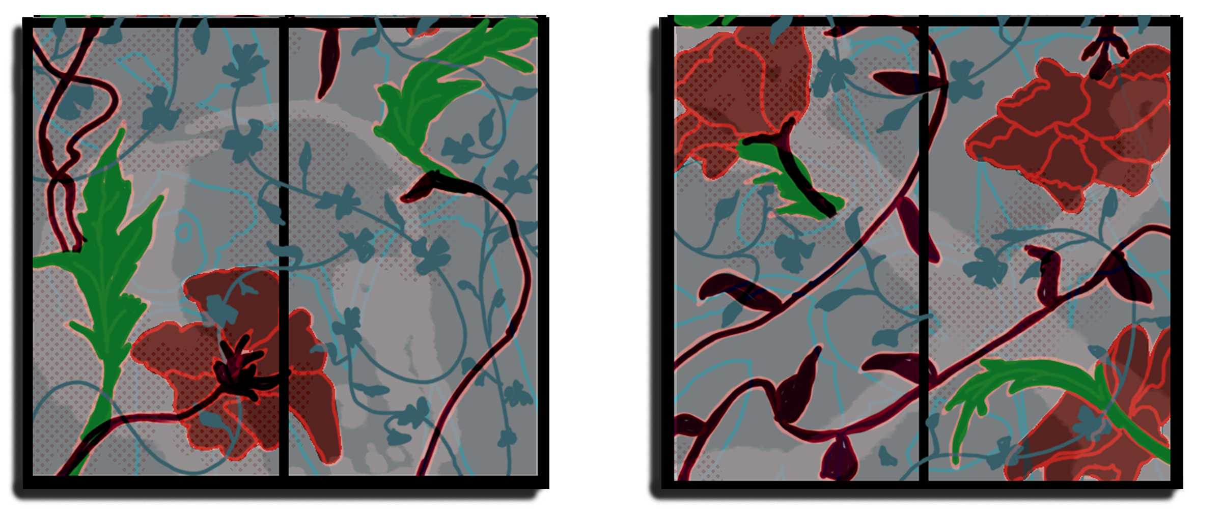 side by side wall art