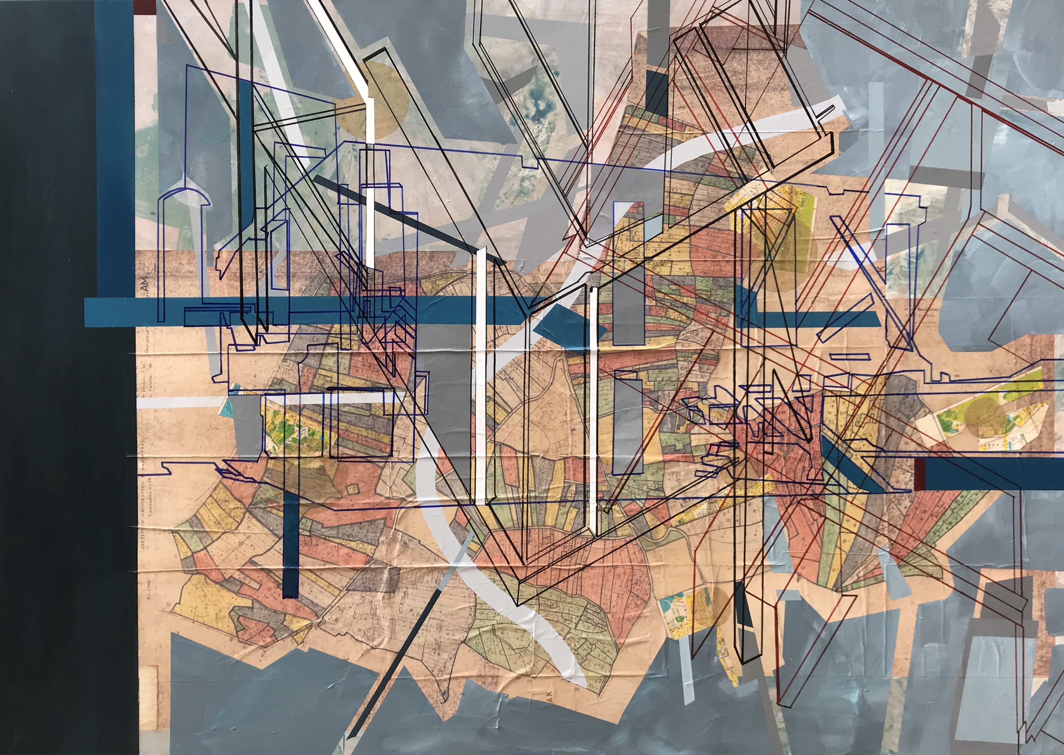 “Mode of Building” 2018 Mixed Media on Canvas 140x200 cm