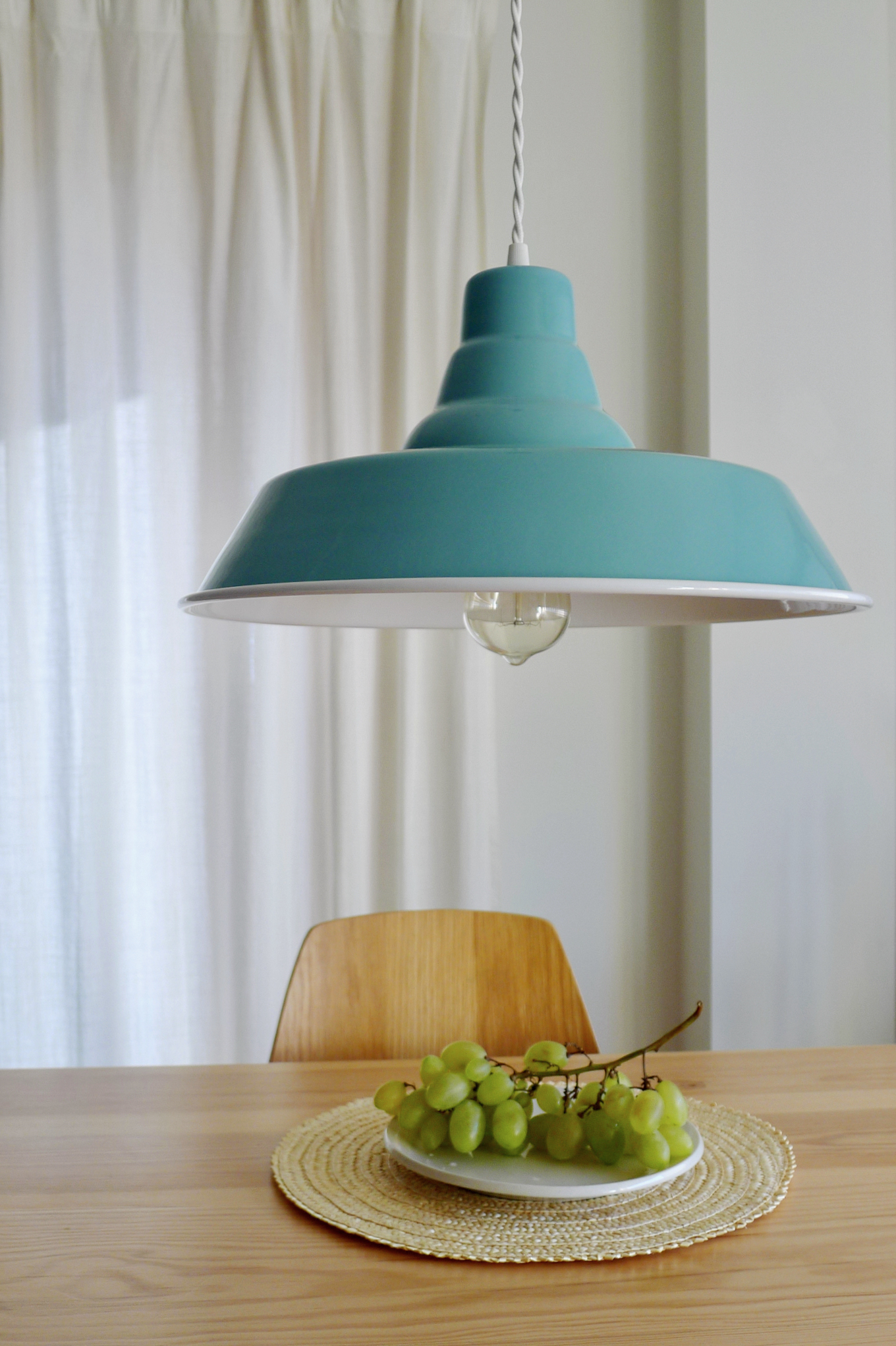 industrial in aqua w/ white brim