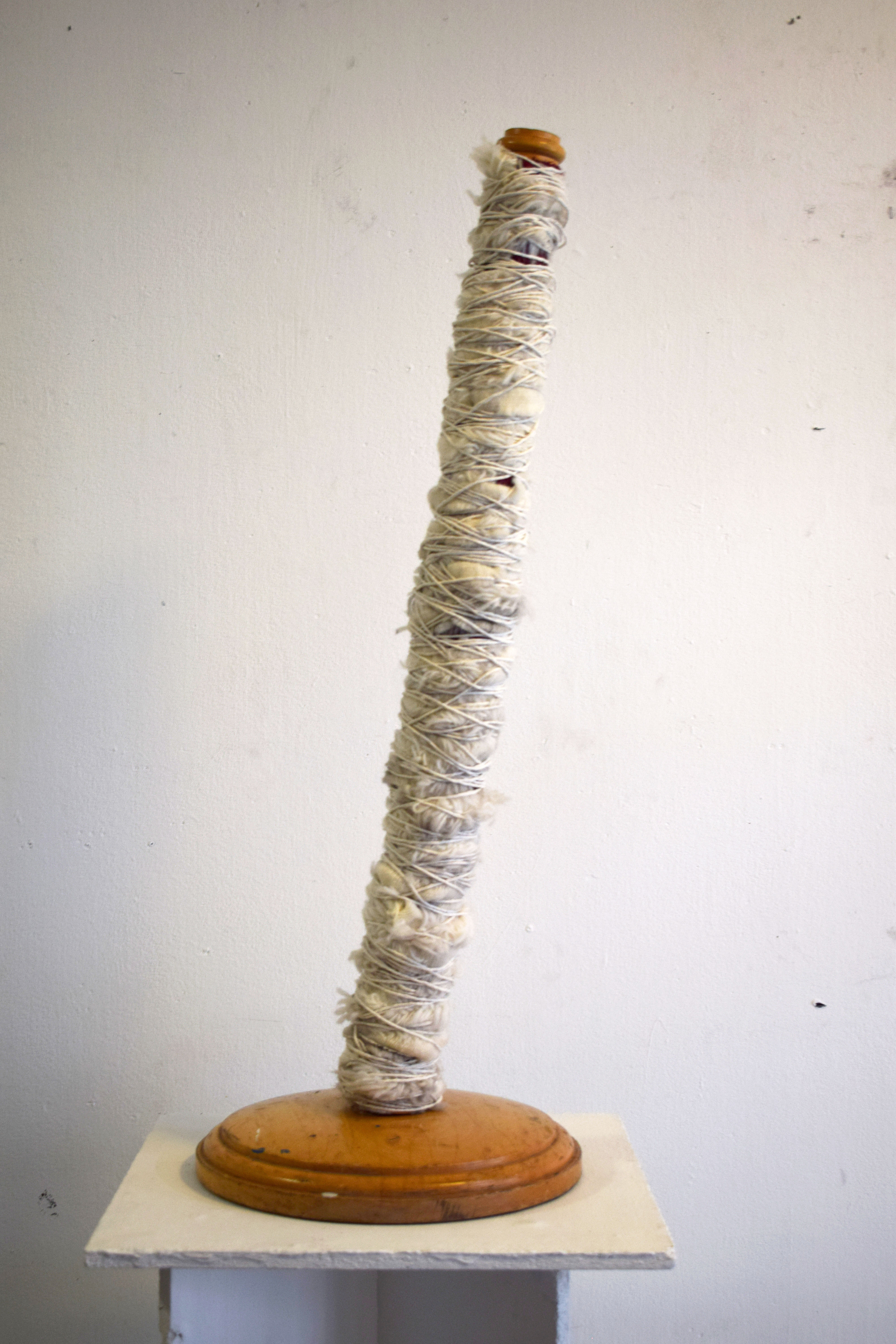 Scratching post, found object and string, 2018