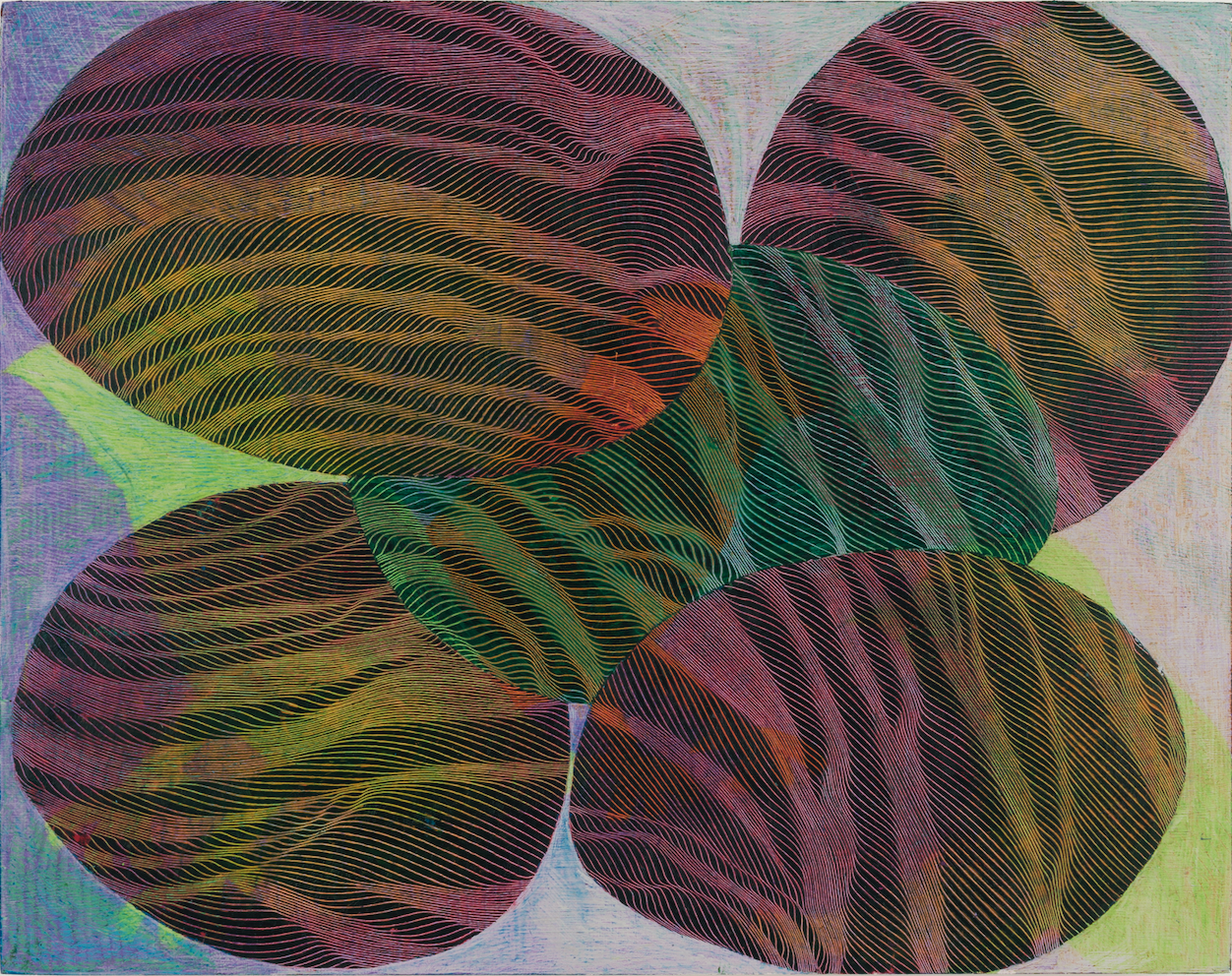 Kizi Spielmann Rose, Warbler, 2020, oil and pastel on panel, 11 x 14 in. (27.9 x 35.6 cm.) (KSR004)