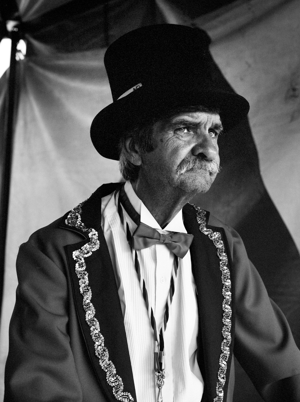 David Bastian at the front gate. He started working for the Culpepper & Merriweather Circus about 1985, whenever it came to Wisconsin.