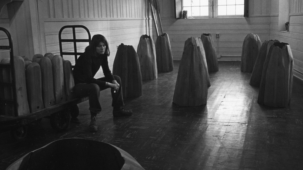 Von Rydingsvard in her Spring Street loft in New York City, 1977.