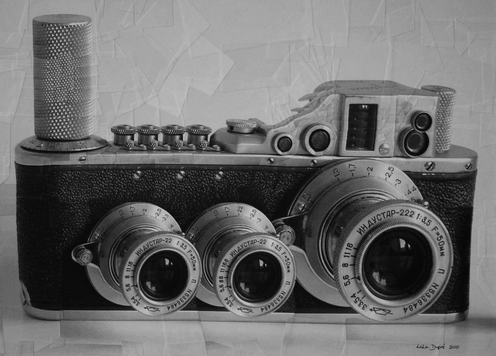 Zorki with Industar-22 f3,5-50mm, 2010, 12 x 18 inches