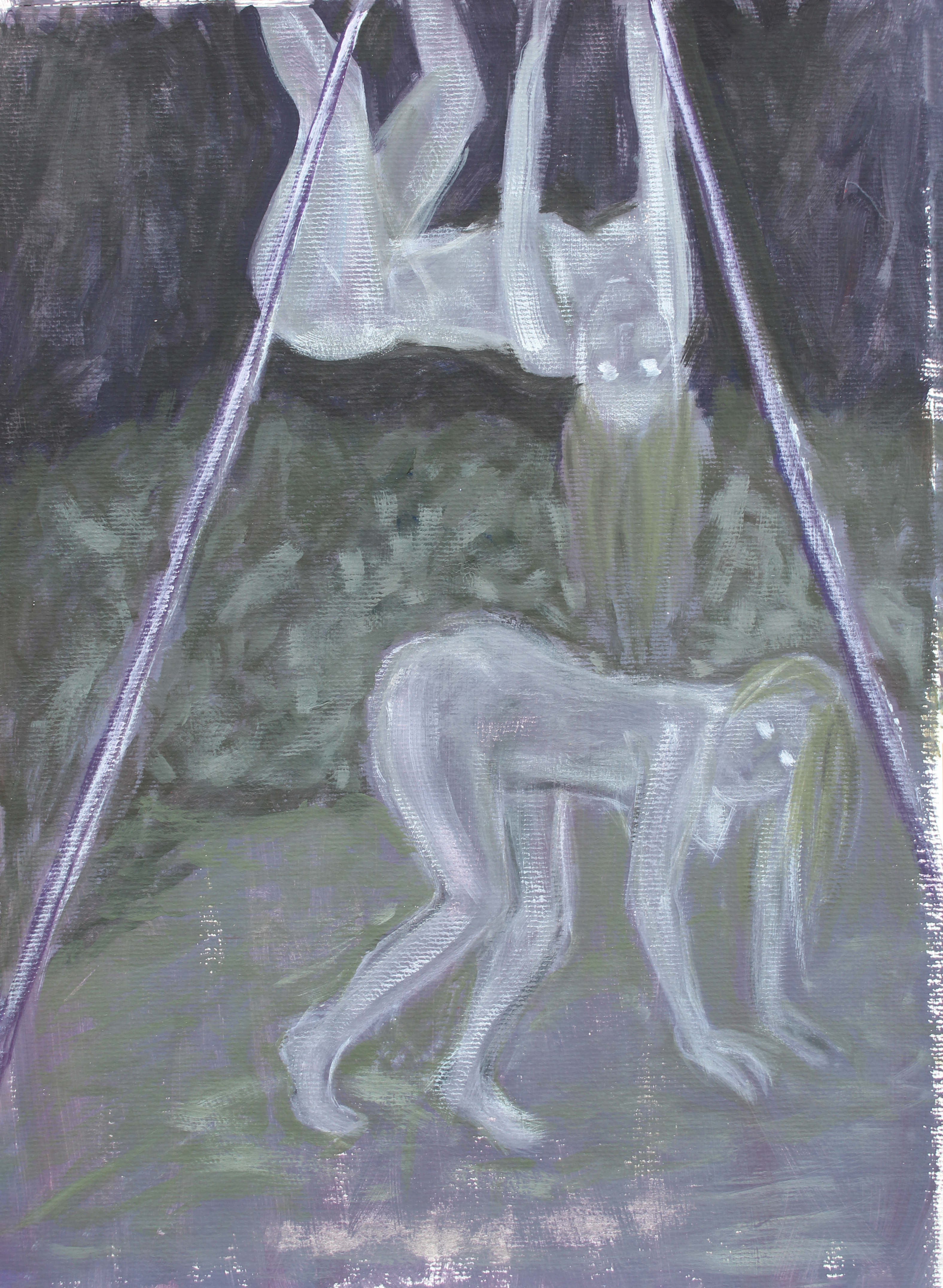 Lost VIII, Acrylic on paper, A3, 2020