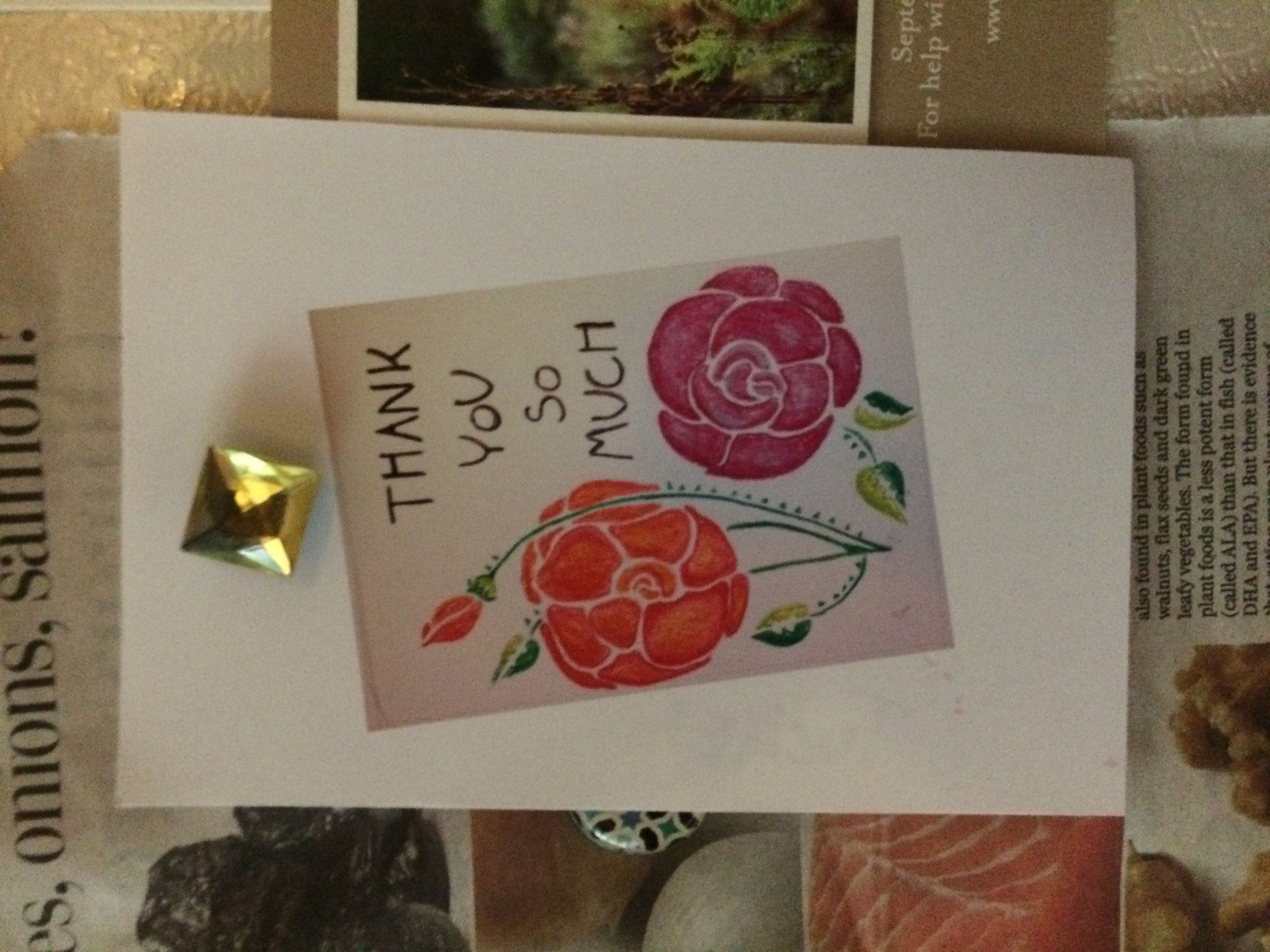 Left this card on mom mom's fridge in Washington, DC.