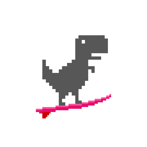 Jogo do dinossauro - Google Chrome animated gif