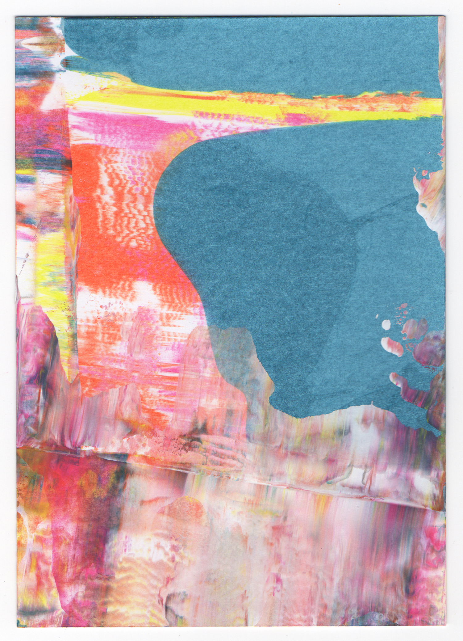 Untitled 423, 2018, Acrylic on paper, 14.8x10.5cm