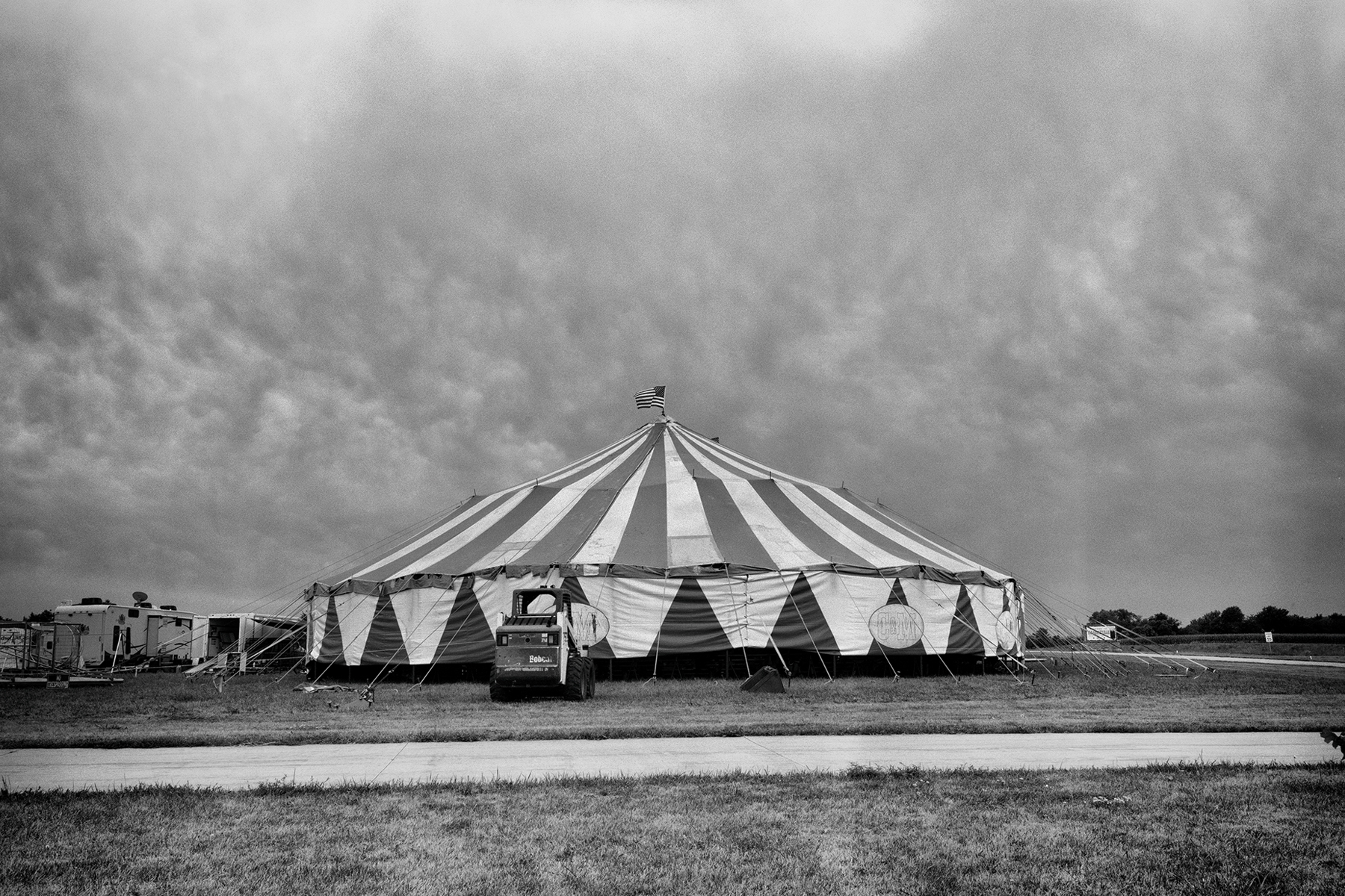 The tent in Pleasantville, Iowa. 
