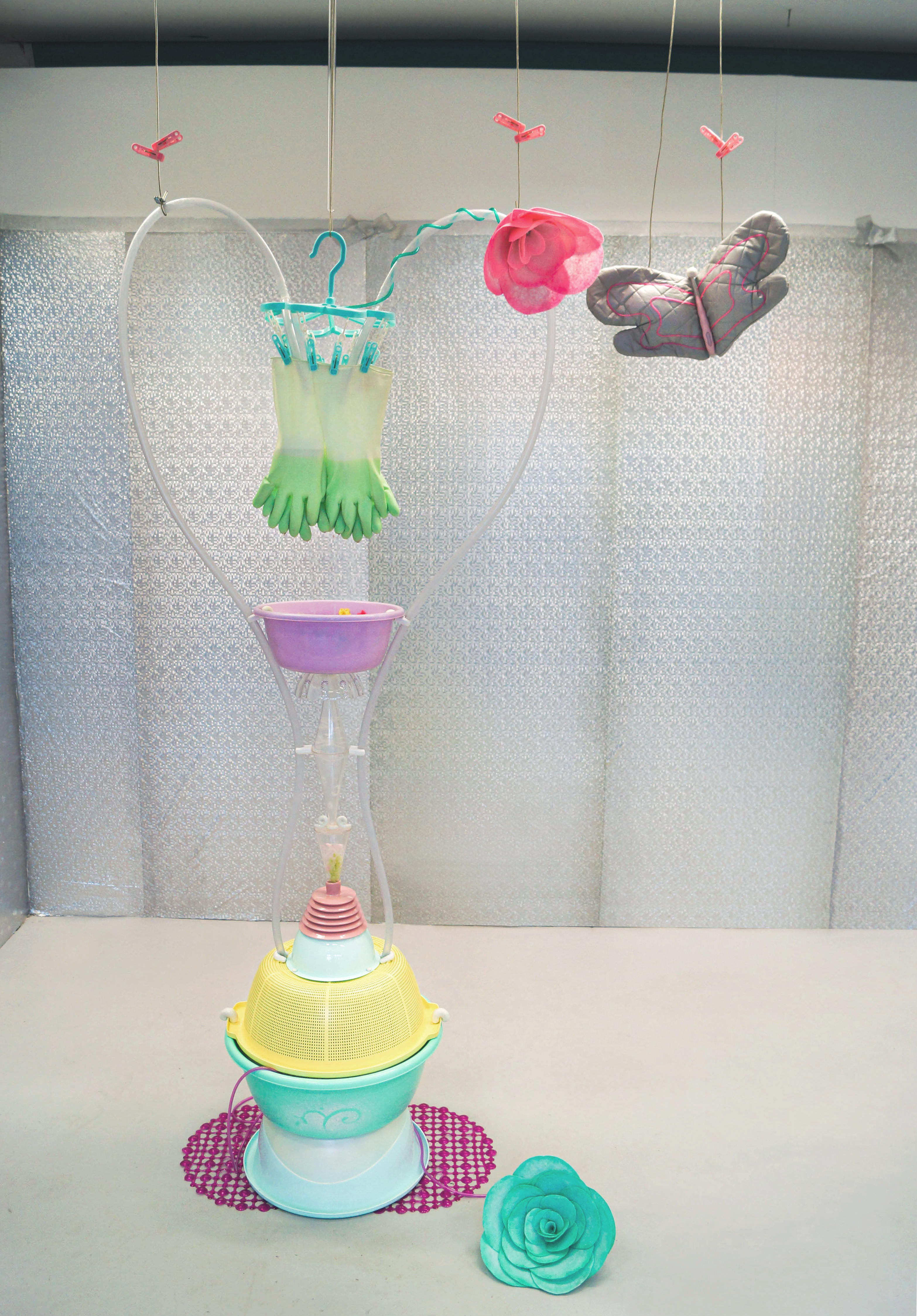 'where the hell have you been loca?' (2022) found objects, epoxy putty, resin, water. 