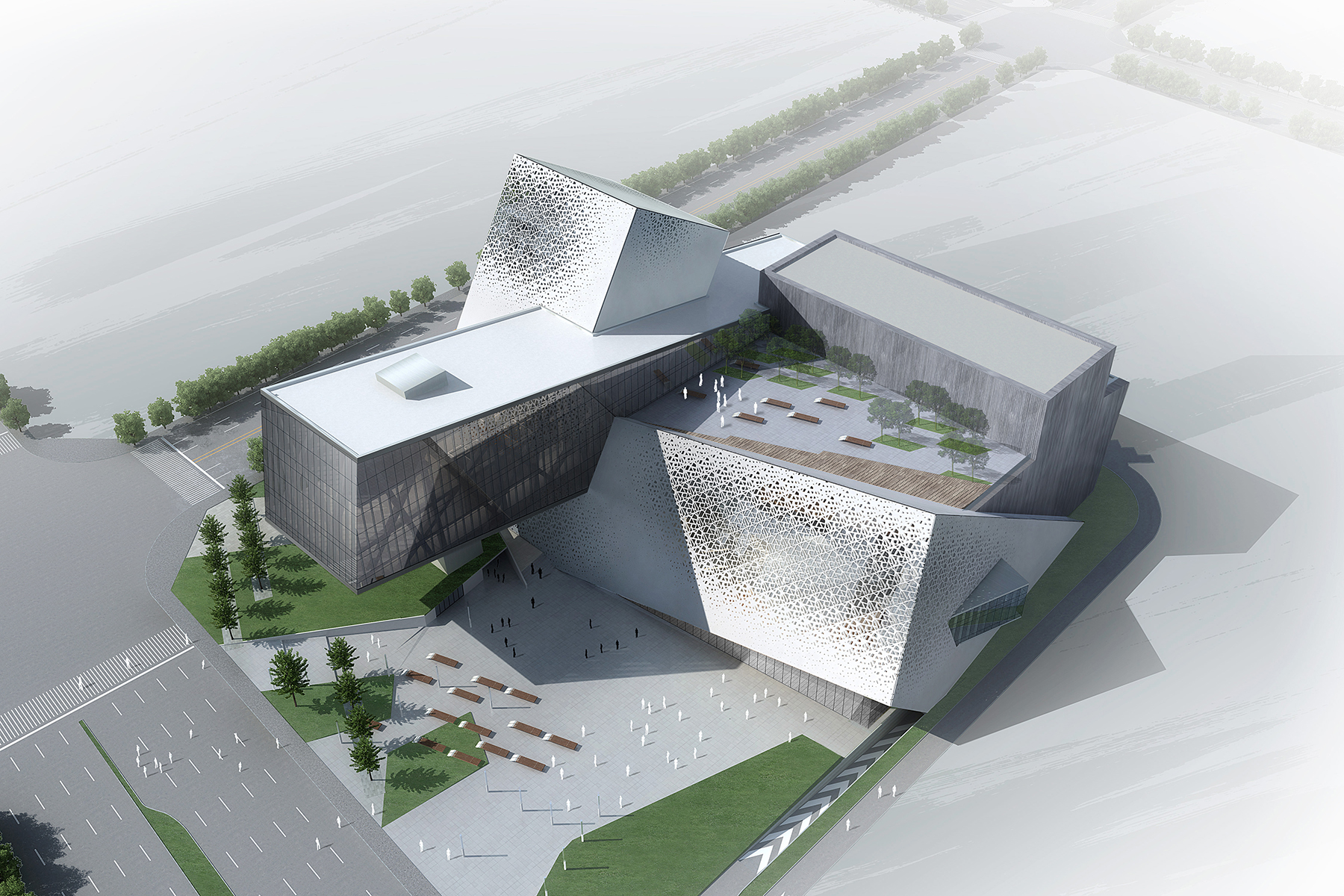 Aerial viewRendering © Hard Rock Digital Technology Co. LTD