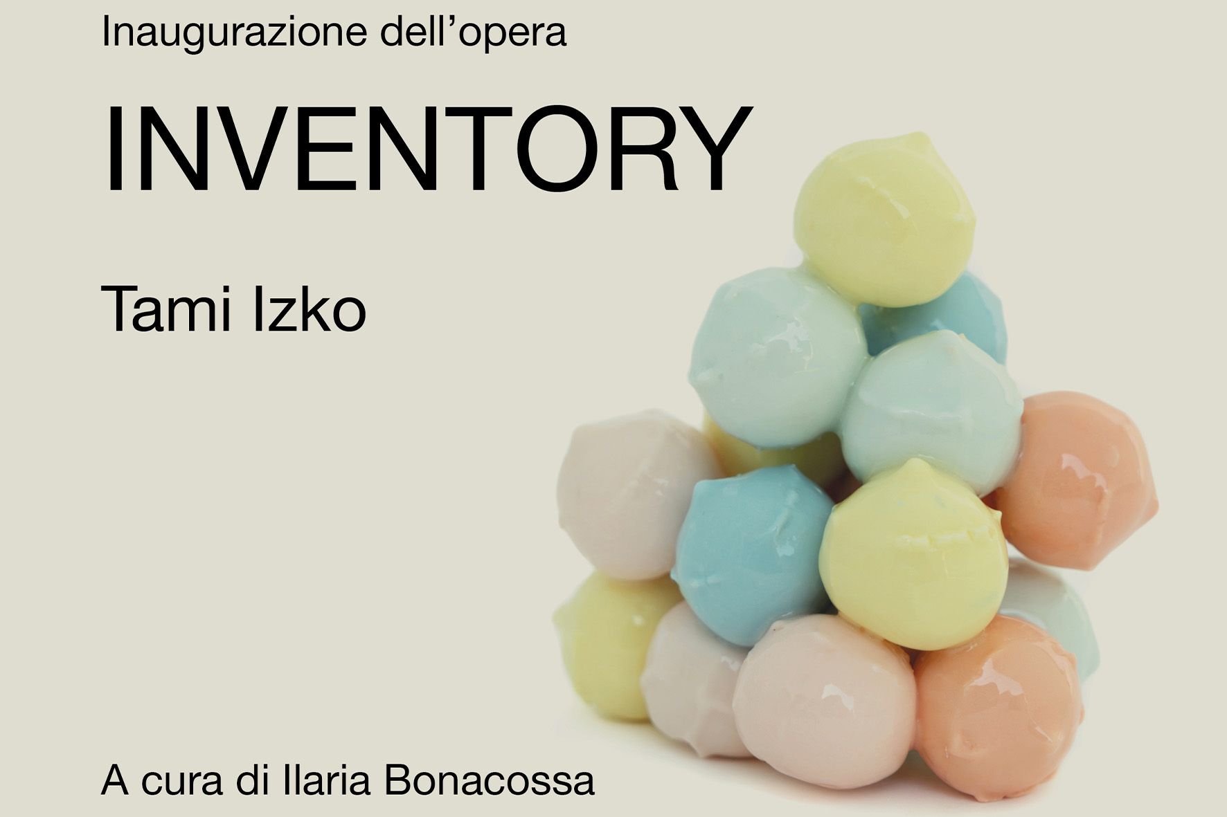 Inauguration of the work INVENTORY | Tami Izko | curated by Ilaria Bonacossa