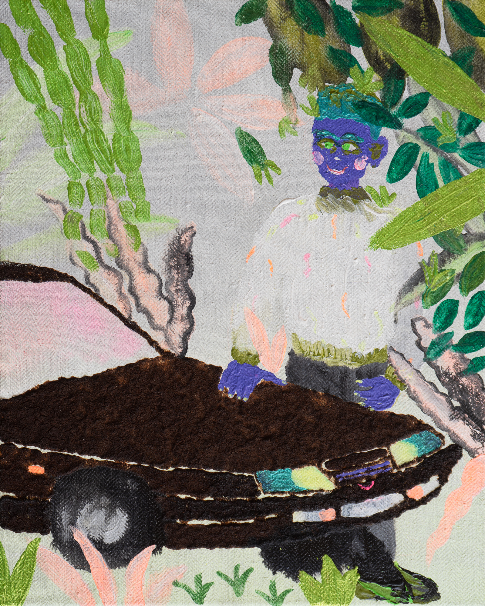 Rest / 50 × 40 cm / acrylic and combined technique on canvas 