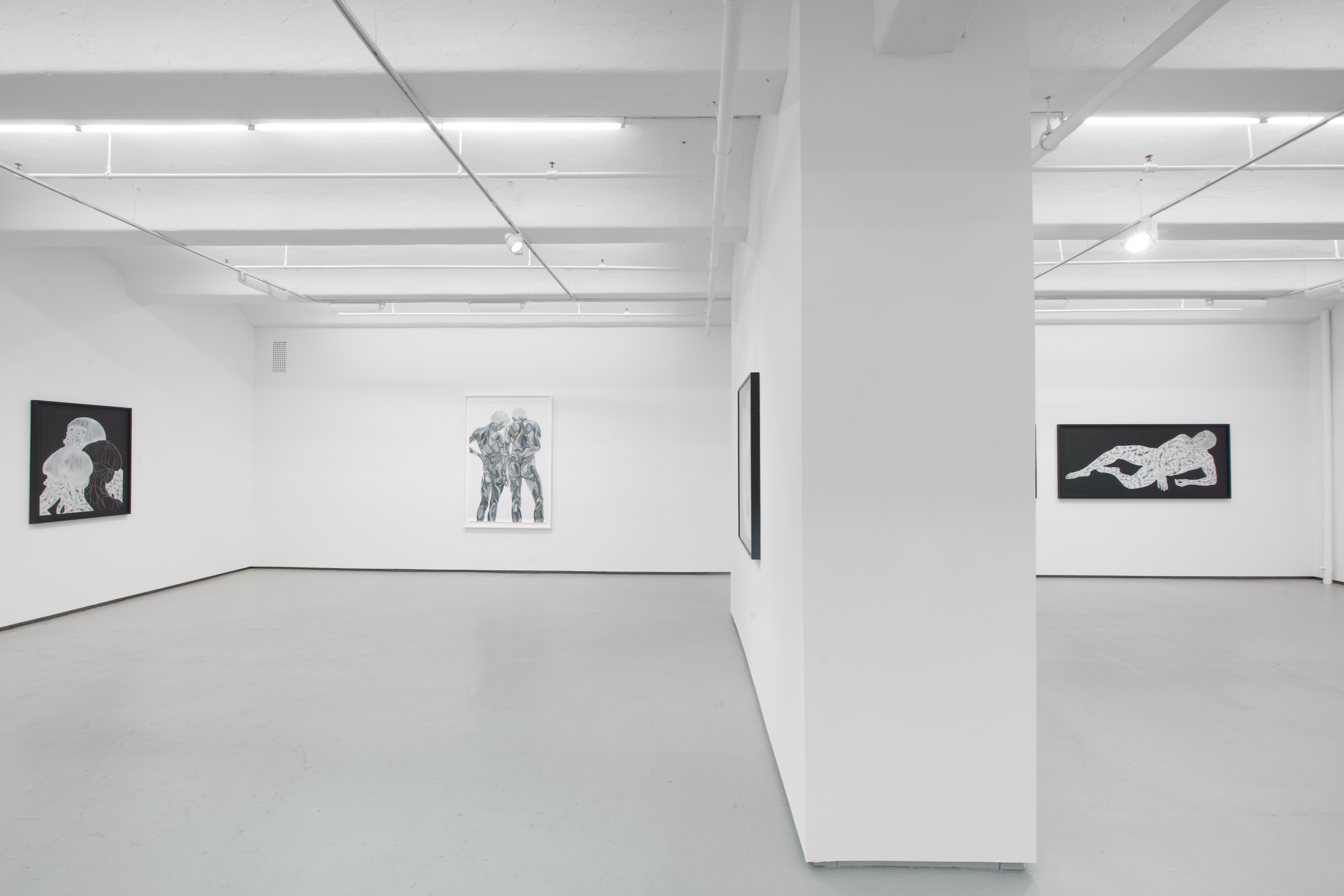 Toyin Ojih Odutola: Of Context and Without, installation view at Jack Shainman Gallery, 11 December 2015 — 30 January 2016. (Photo Courtesy of Jack Shainman Gallery)