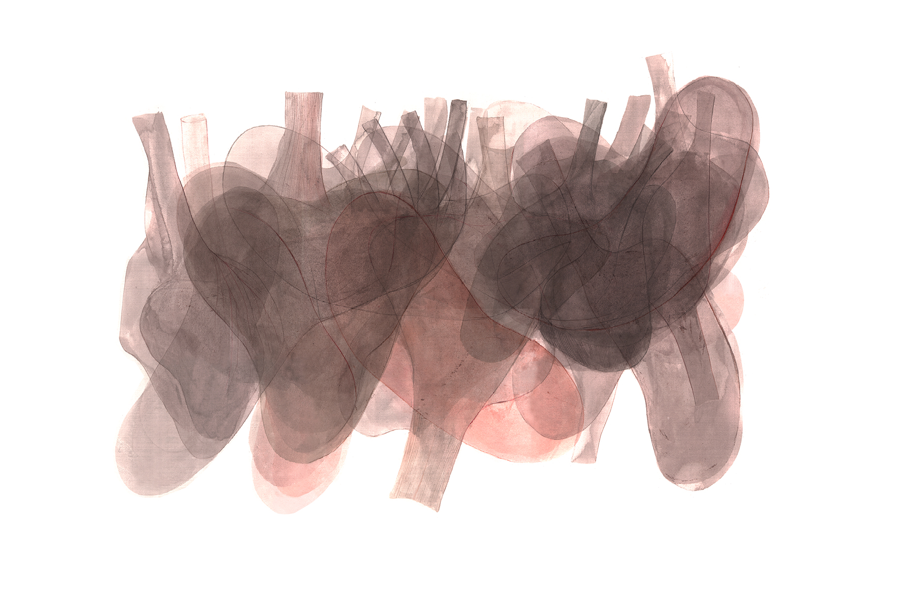 Glamour II; #9, 2020, Acrylic Ink on Paper, 56x76 cm.