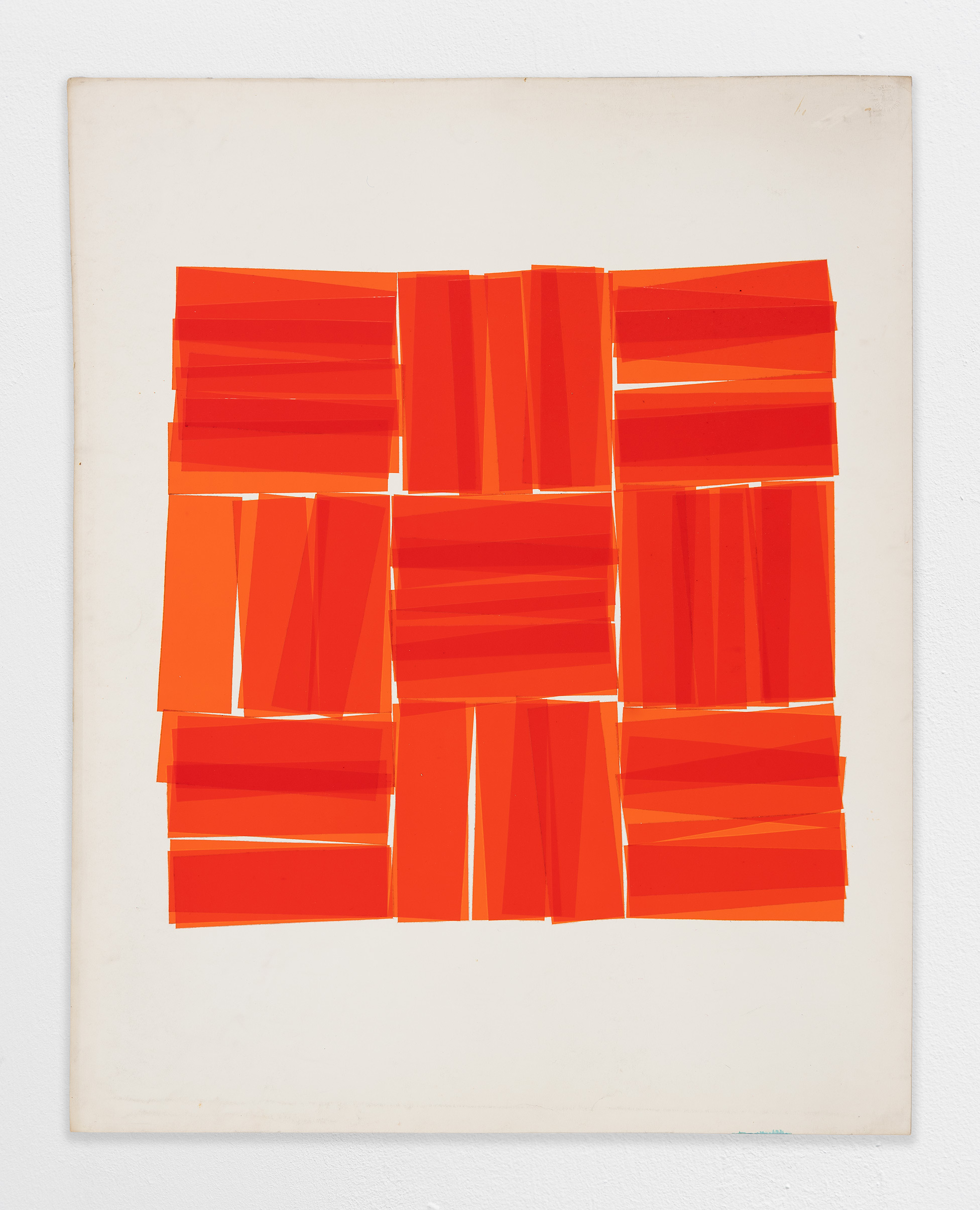 Bettina, Untitled (from the series "Paintings with Tape"), circa 1970s, tape, paper, 29 1/8 x 23 in. 74 x 58.5 cm.
