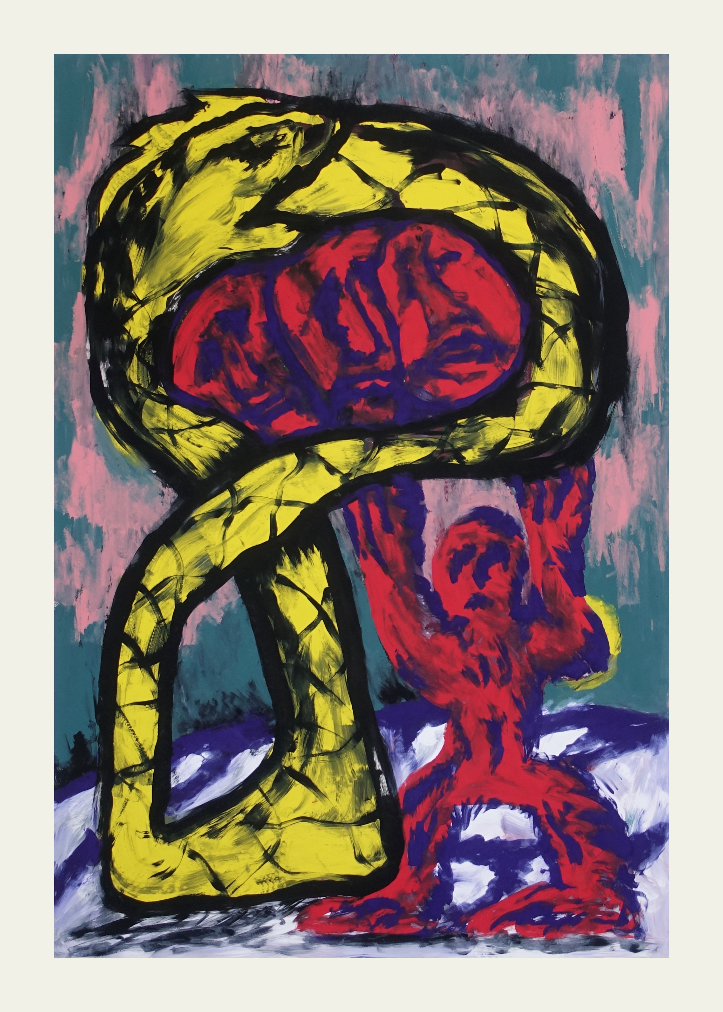 Another Combinationserigraphic monotype on paper, 140x100cm, 2024