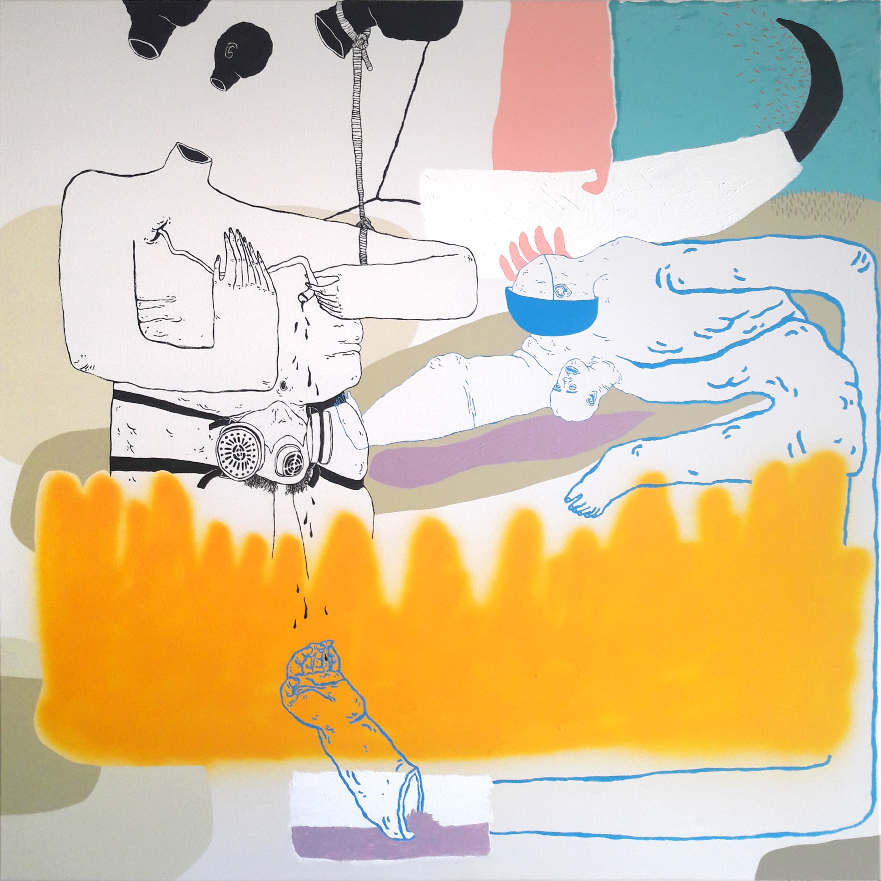 untitled, 2019, acrylic paint on canvas, 110 x 110 cm