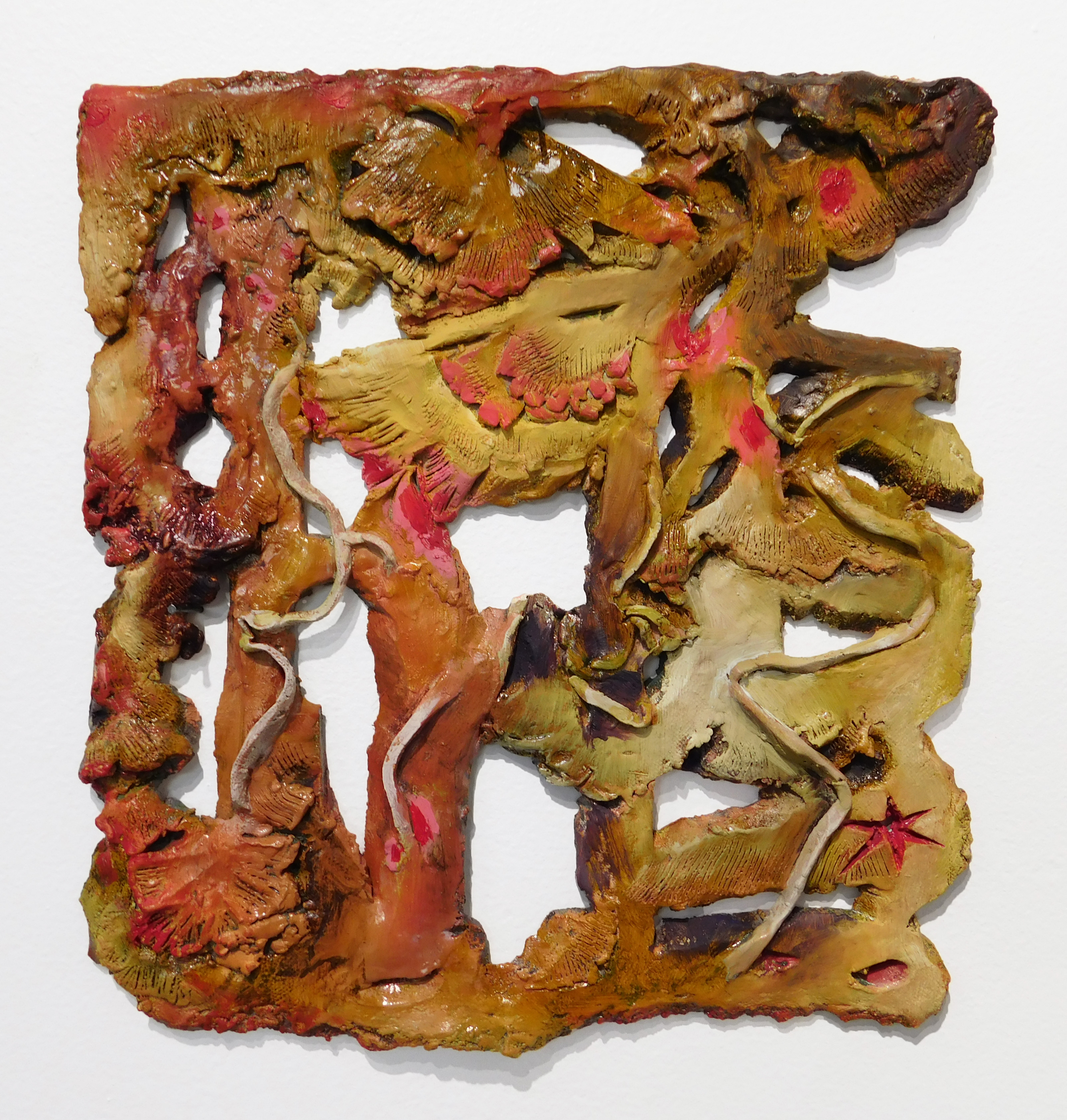 floaters (angels) | 13 x 12 x 1” | oil on porcelain