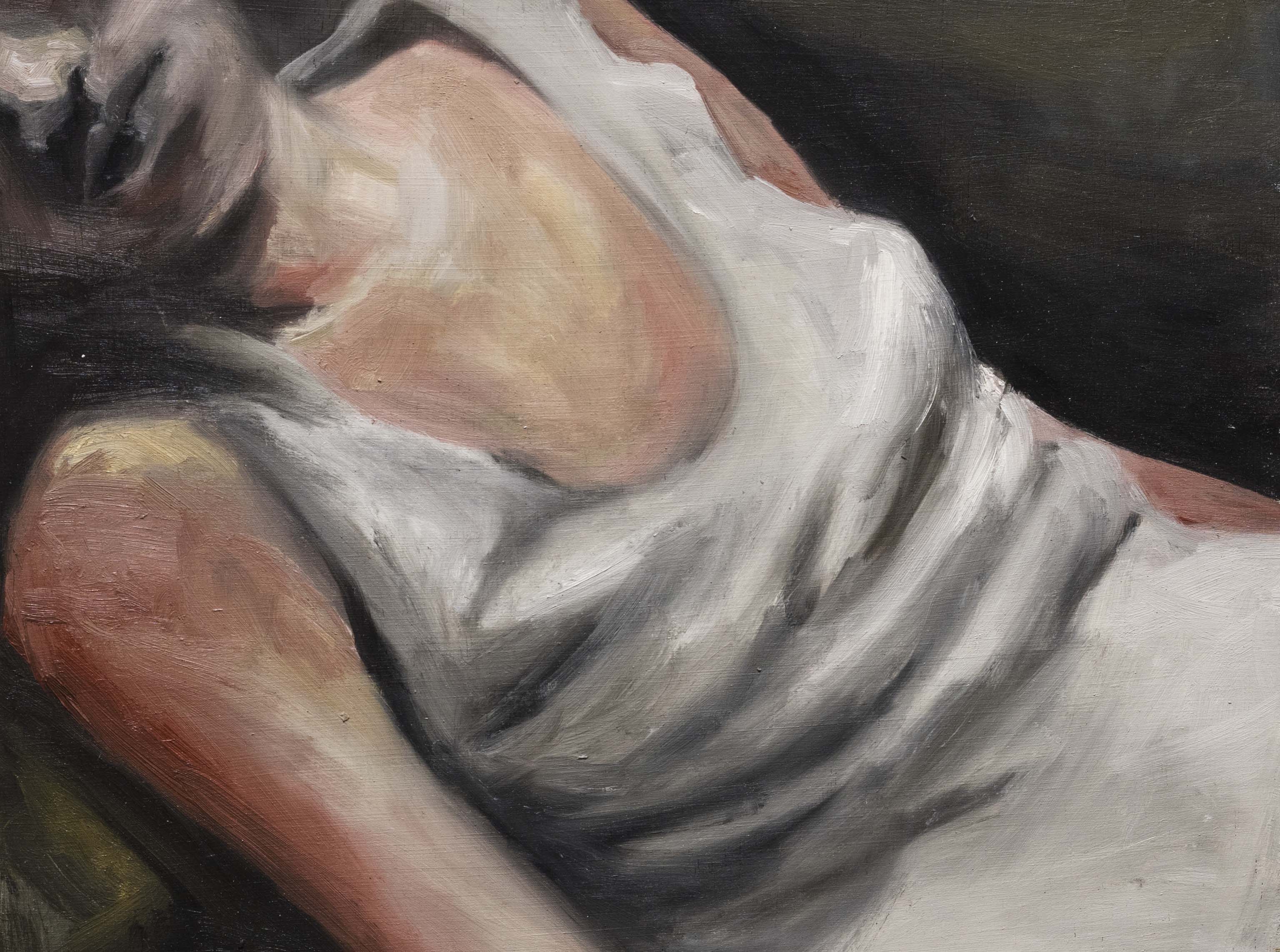 Rest. 2016. oil on wood. 12x16 inches. 31x41 cm.