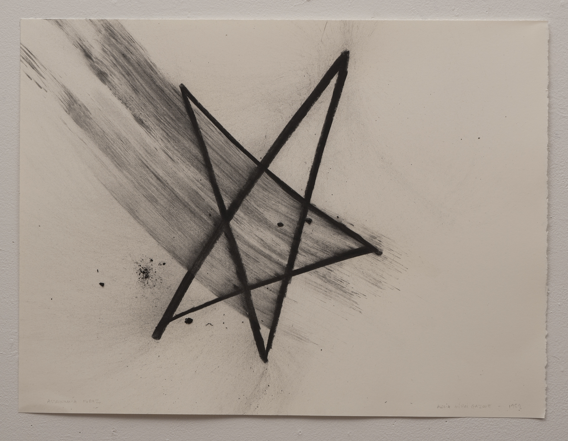 Astronomia Fugaz, 1989 Charcoal on paper, 19" x 26"