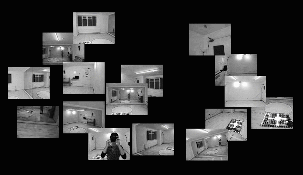 Capture process. (Building a room size camera, ongoing project in collaboration with Charles Berret) Special thanks to Delfina residents: Rut Karin Zettergren and Bruno Baptistelli.