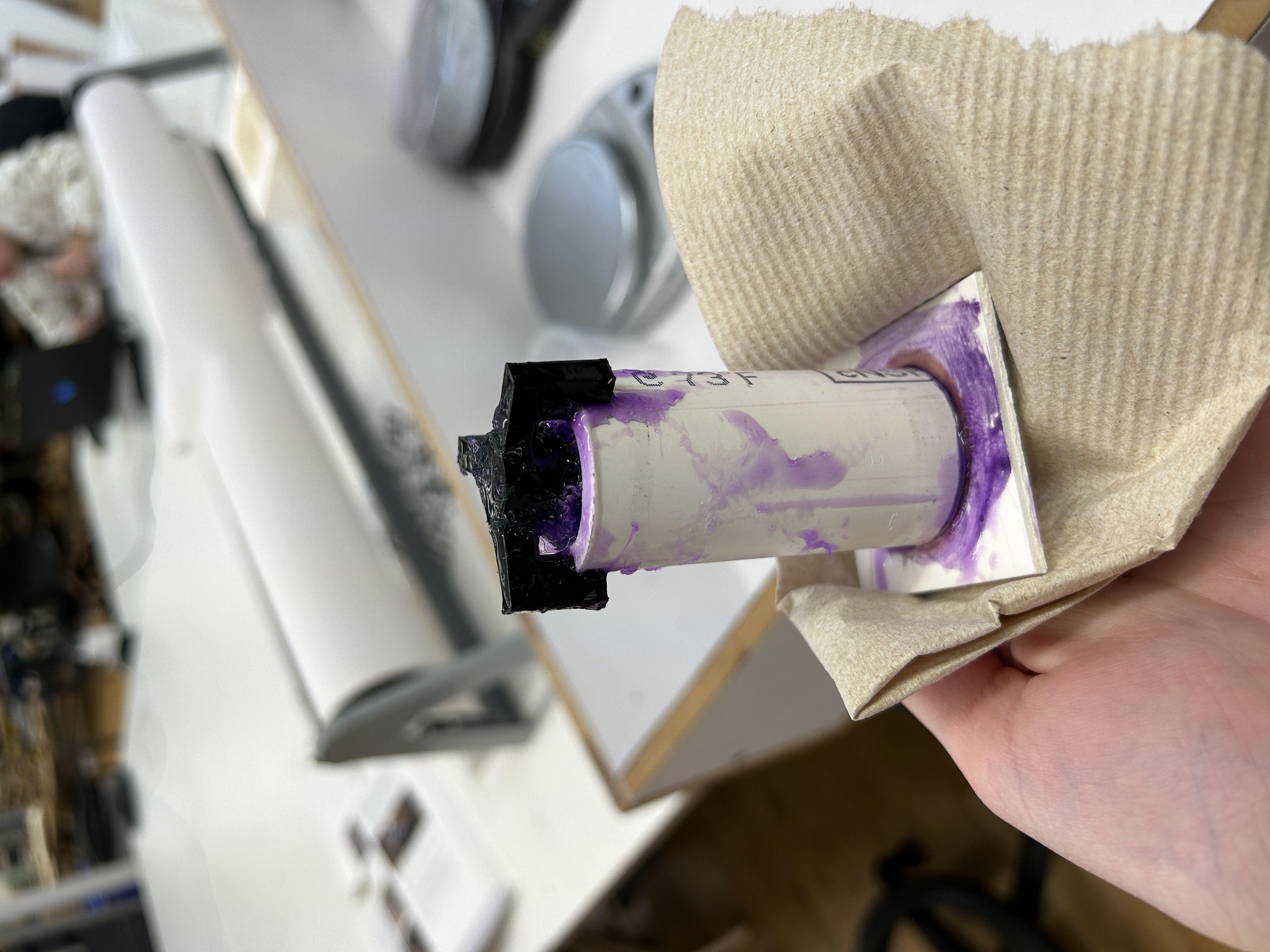 after degassing. looks very gross.