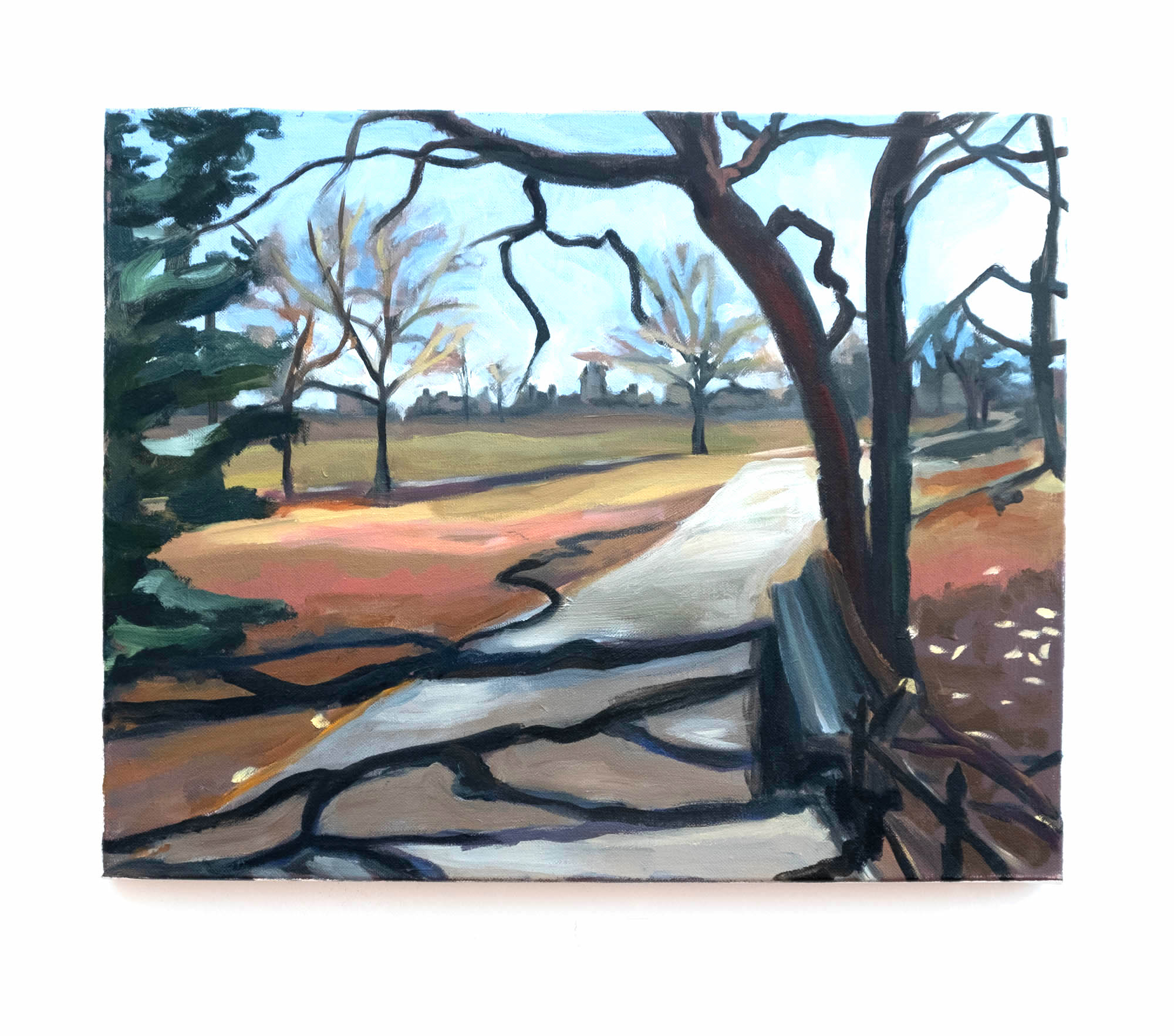 Path, Central Park, oil on canvas, 16 x 20 inches, 2017