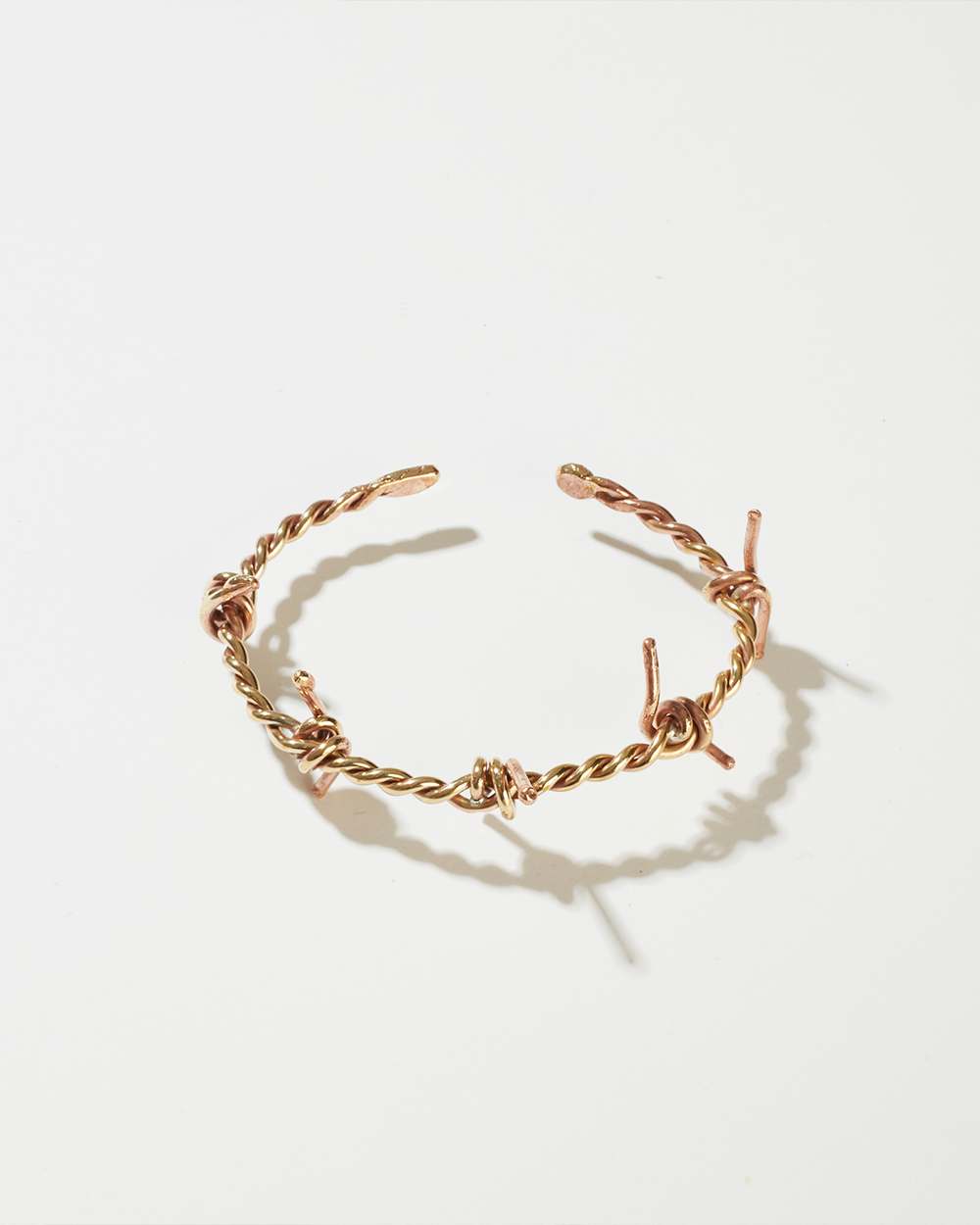 'Don't Fence Me In' barbed wire cuff (brass) 