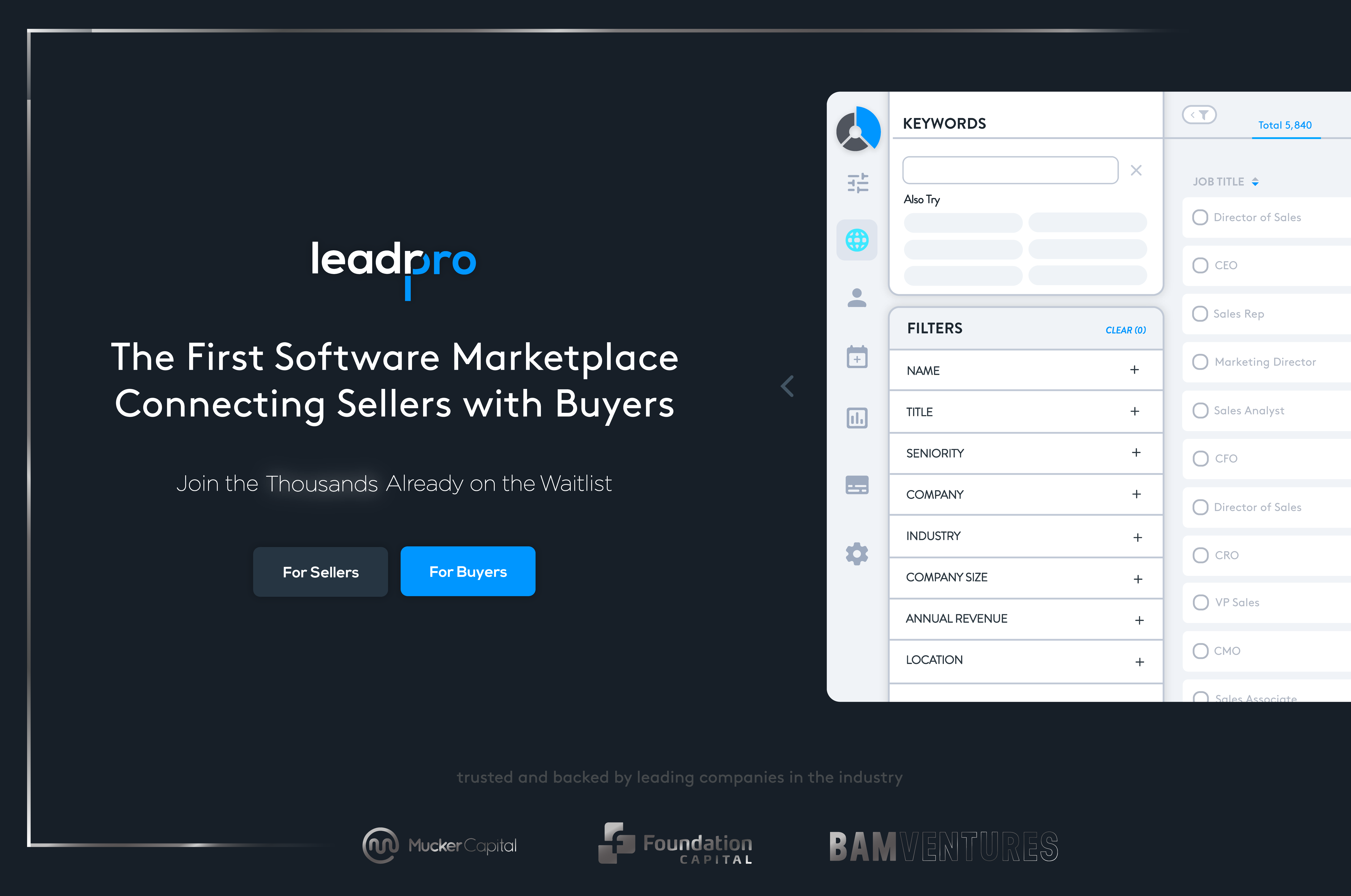 leadrpro website homescreen