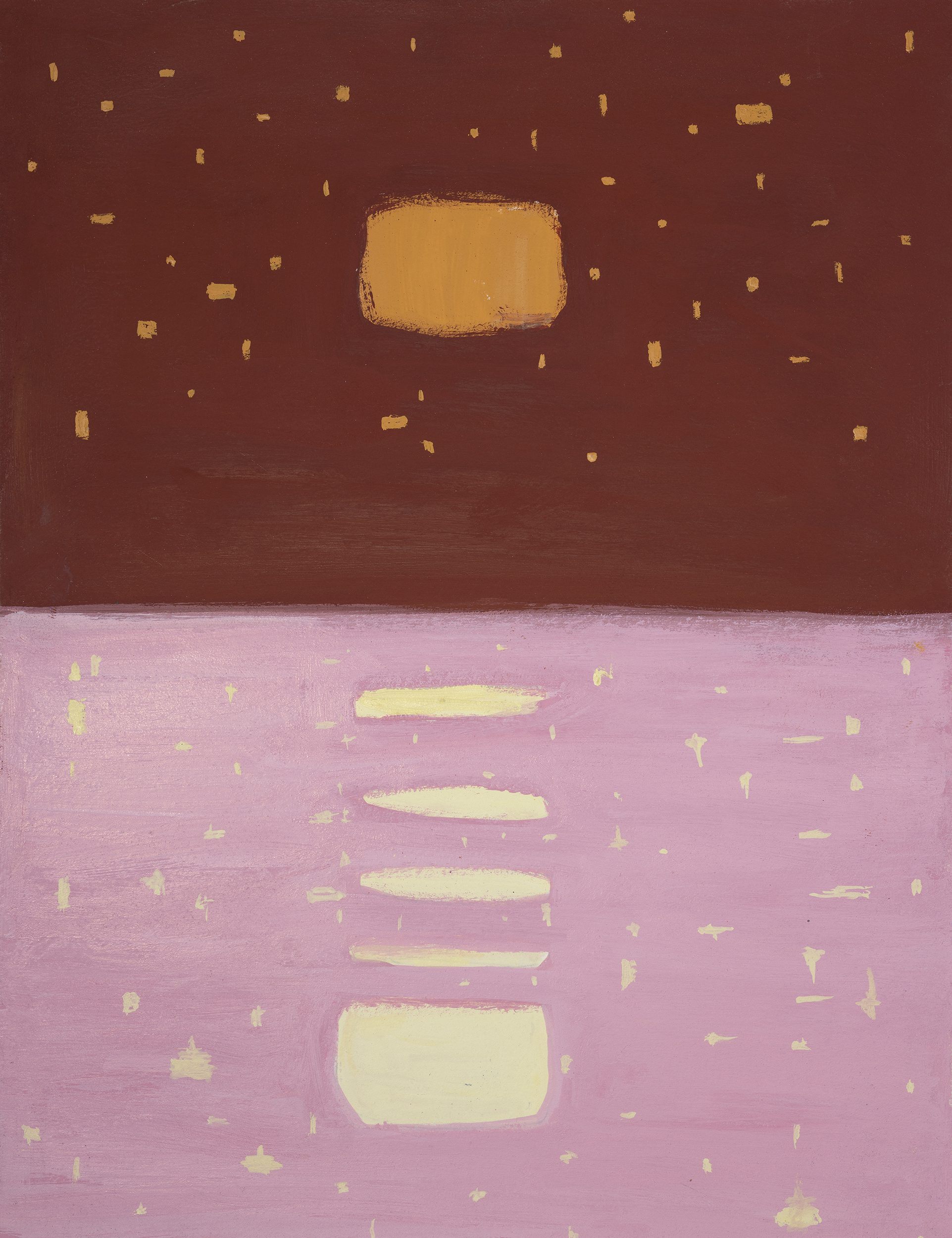 Night sky, Gouache on paper, 20x26 cm, 2024