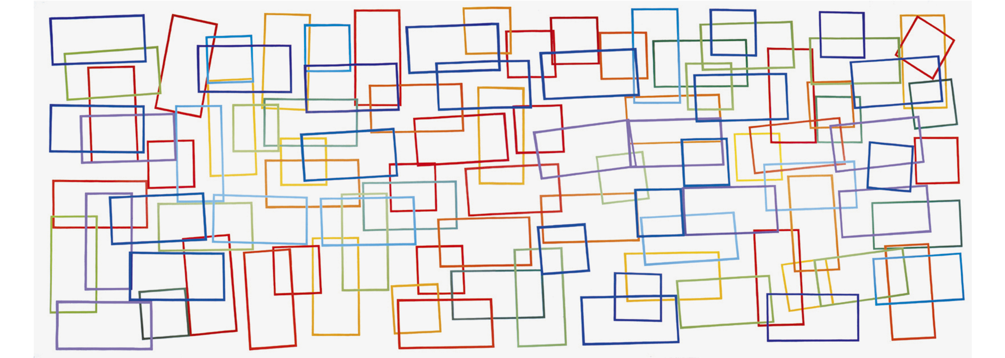 Untitled, 2001. Acrylic on canvas, 171 x 463 cm.