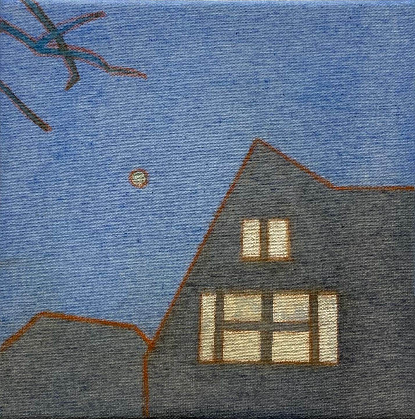 Dreamer #4, Acrylic and pencil on canvas, 20x20cm, 2024