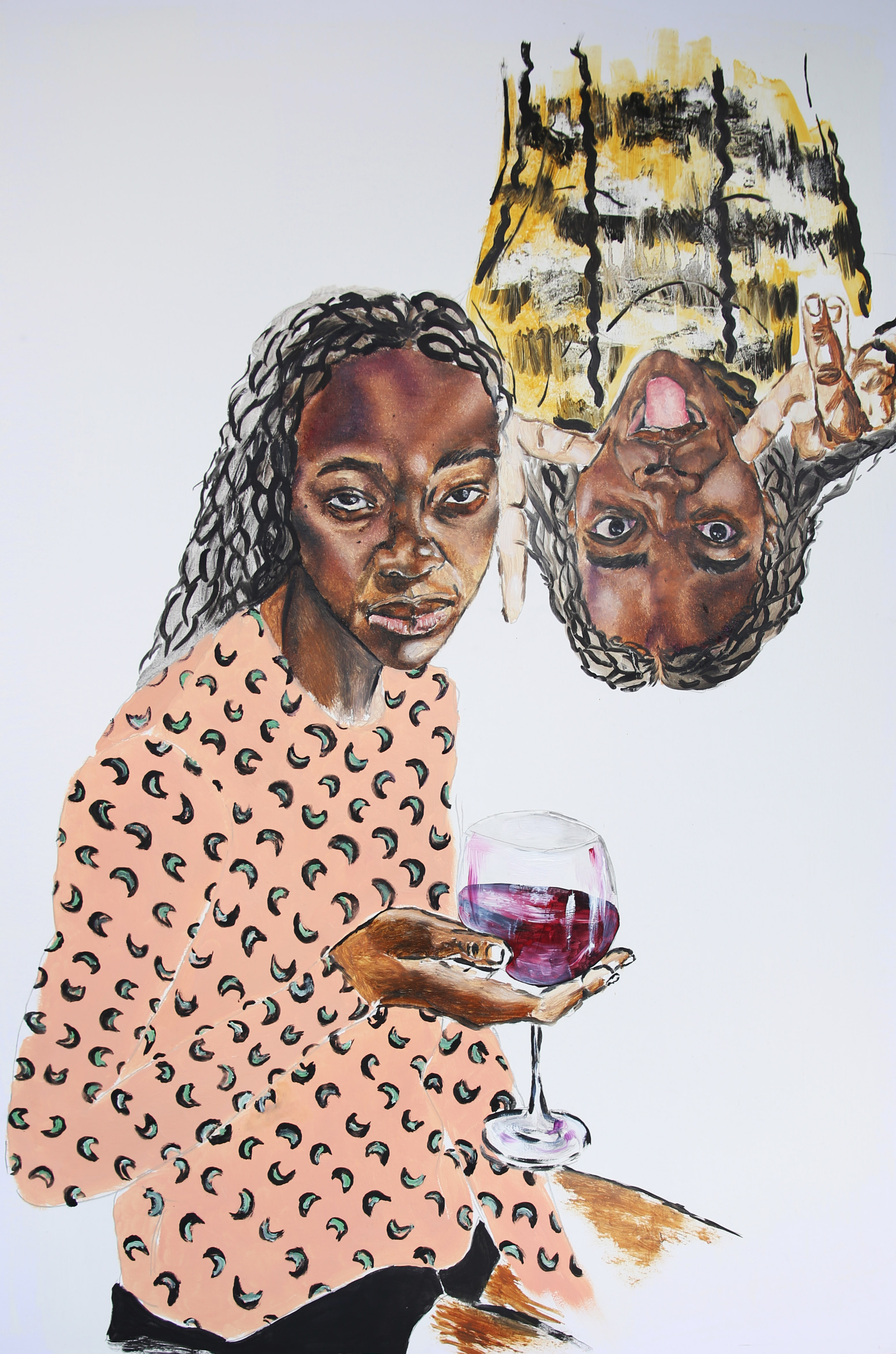 Half full or half empty, 2020, Oil on Paper